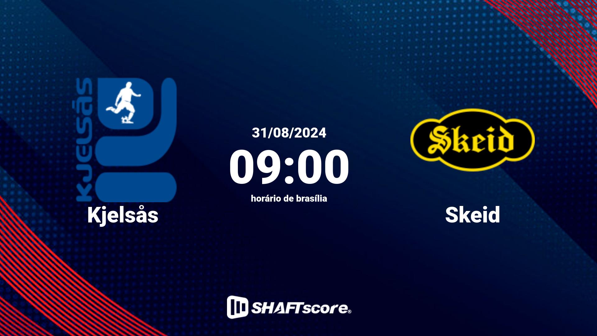 Estatísticas do jogo Kjelsås vs Skeid 31.08 09:00