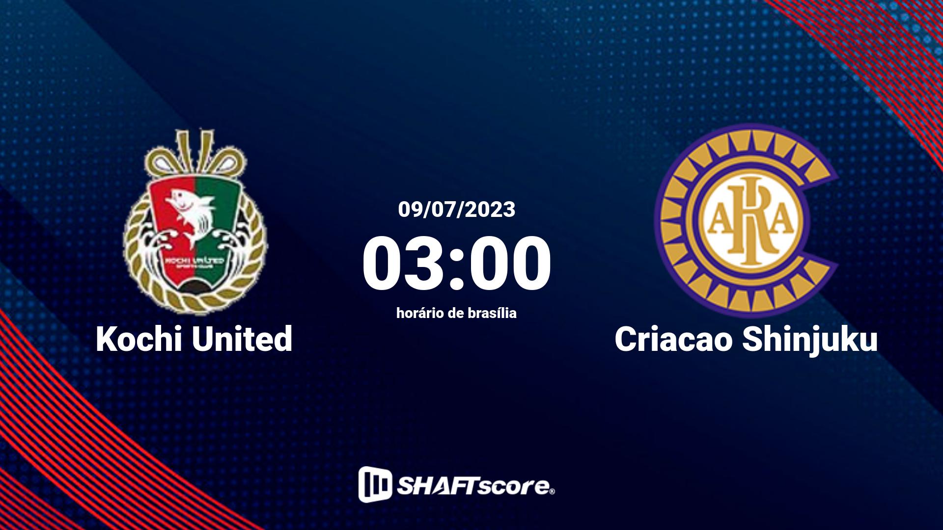 Estatísticas do jogo Kochi United vs Criacao Shinjuku 09.07 03:00