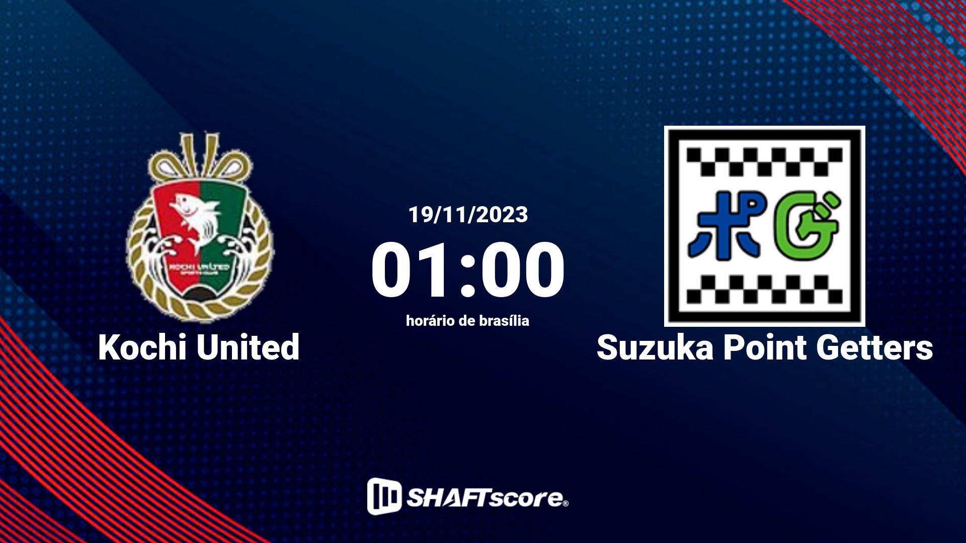 Estatísticas do jogo Kochi United vs Suzuka Point Getters 19.11 01:00