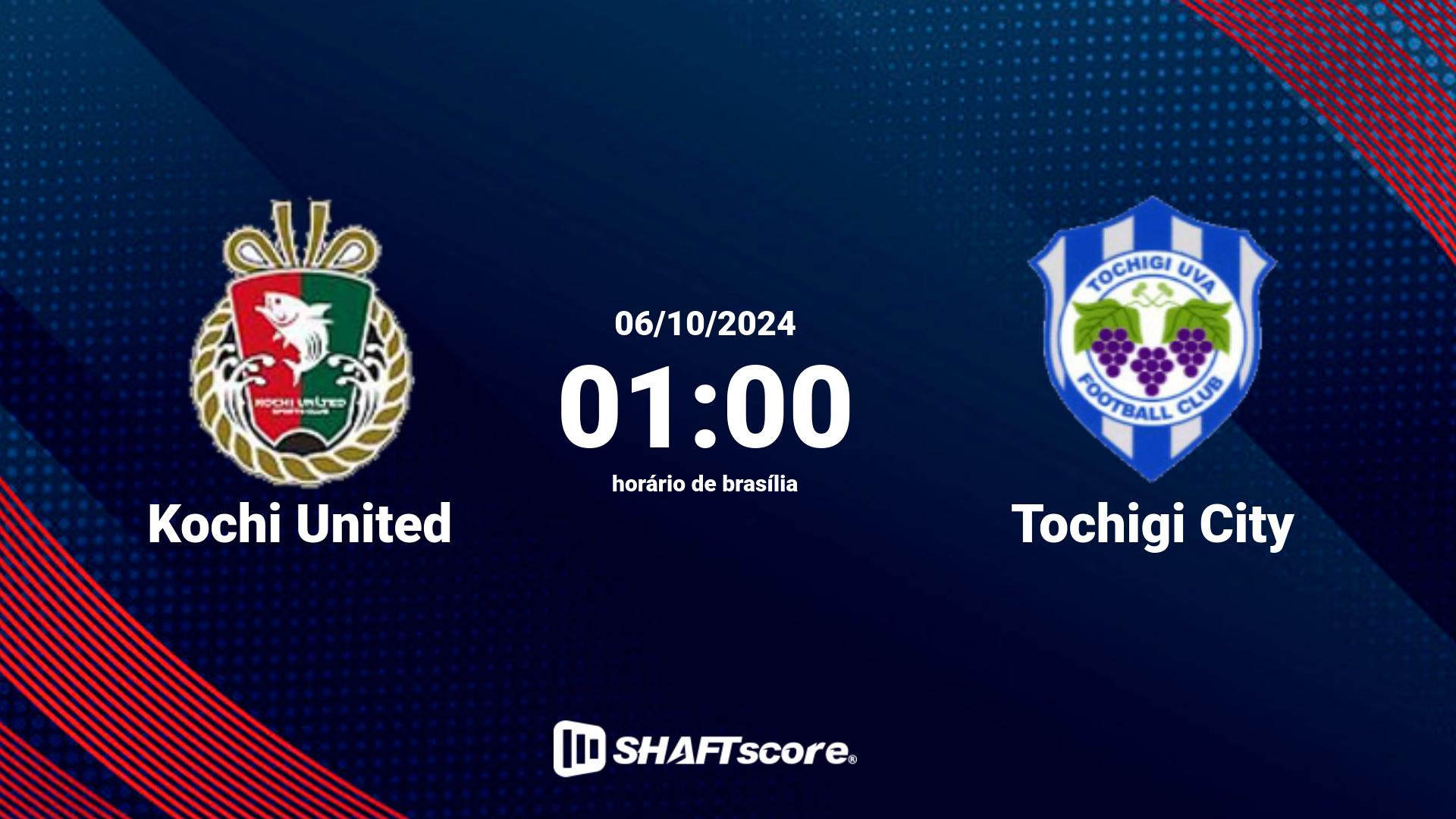 Estatísticas do jogo Kochi United vs Tochigi City 06.10 01:00