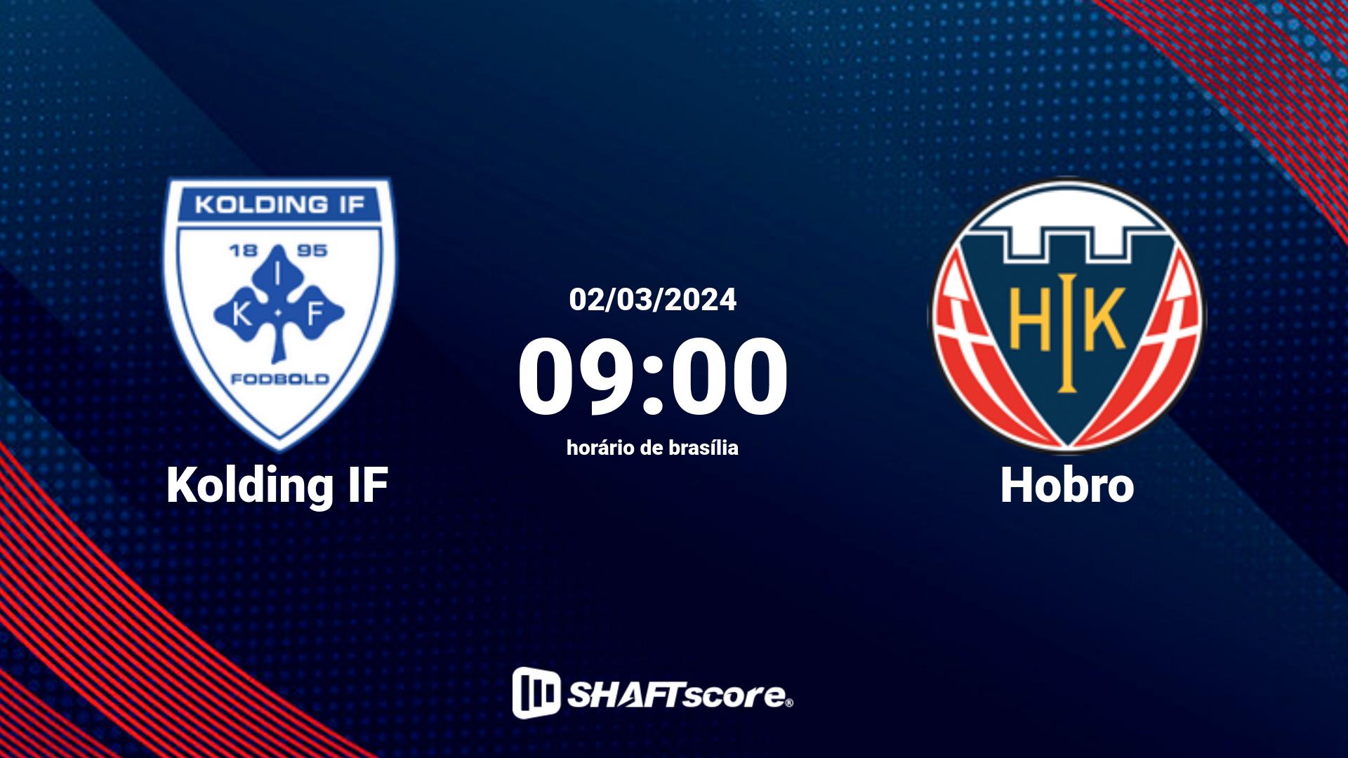 Estatísticas do jogo Kolding IF vs Hobro 02.03 09:00