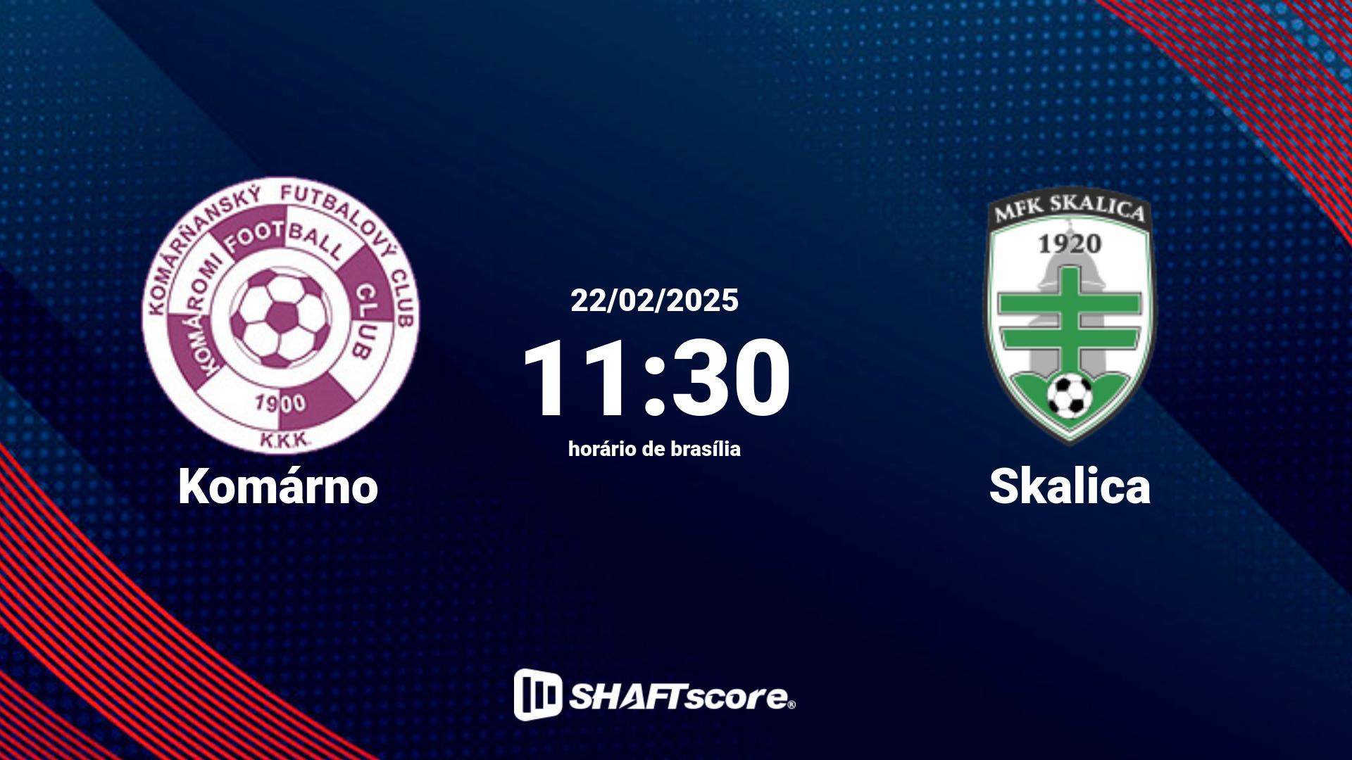 Estatísticas do jogo Komárno vs Skalica 22.02 11:30