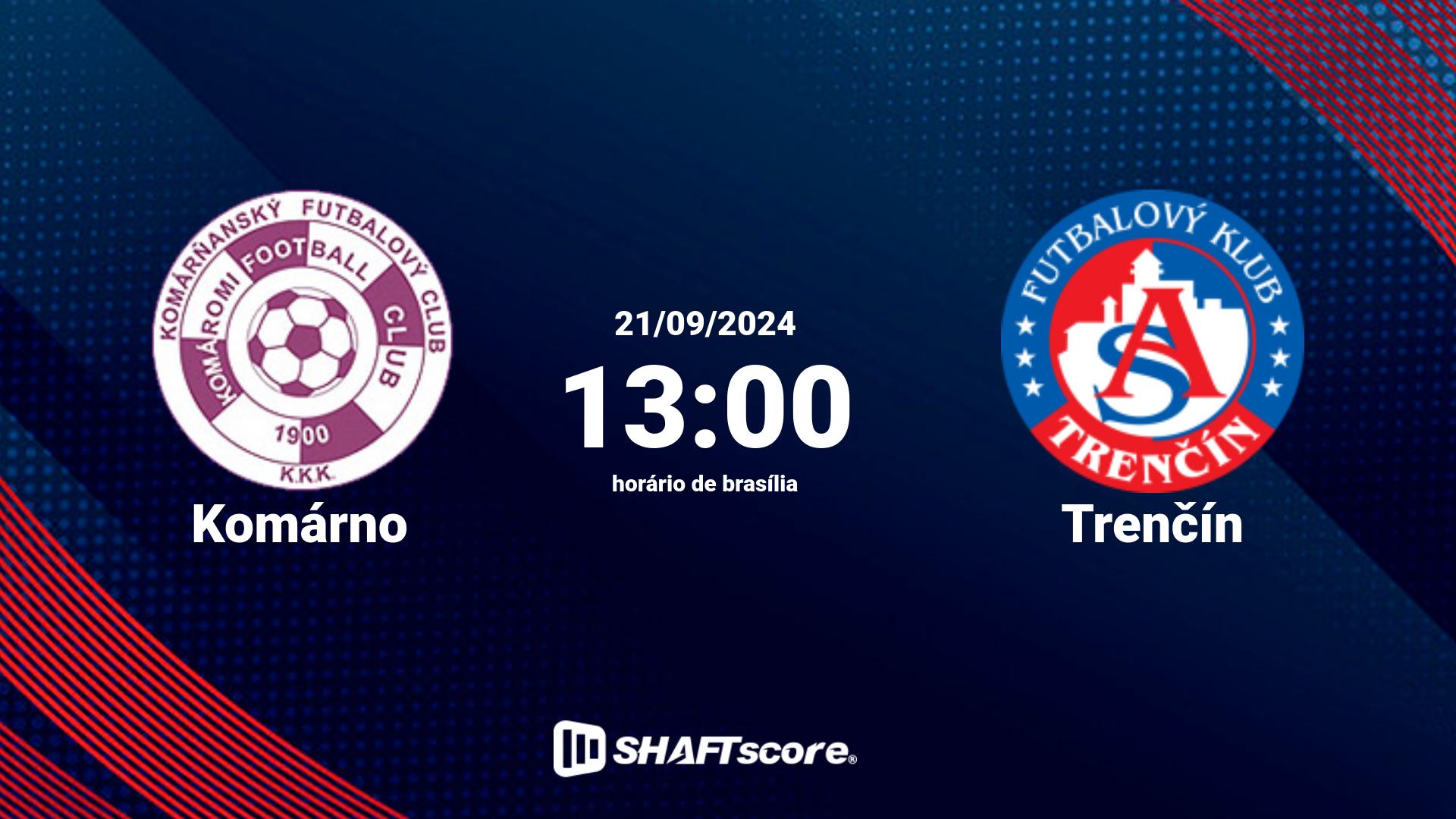 Estatísticas do jogo Komárno vs Trenčín 21.09 13:00