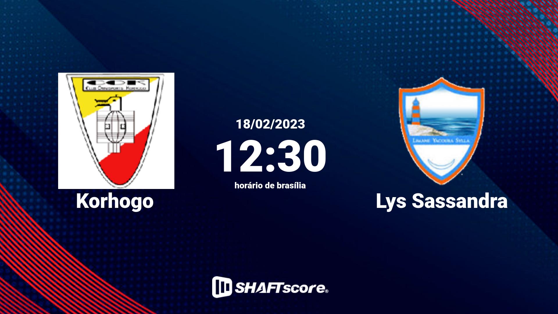 Estatísticas do jogo Korhogo vs Lys Sassandra 18.02 12:30