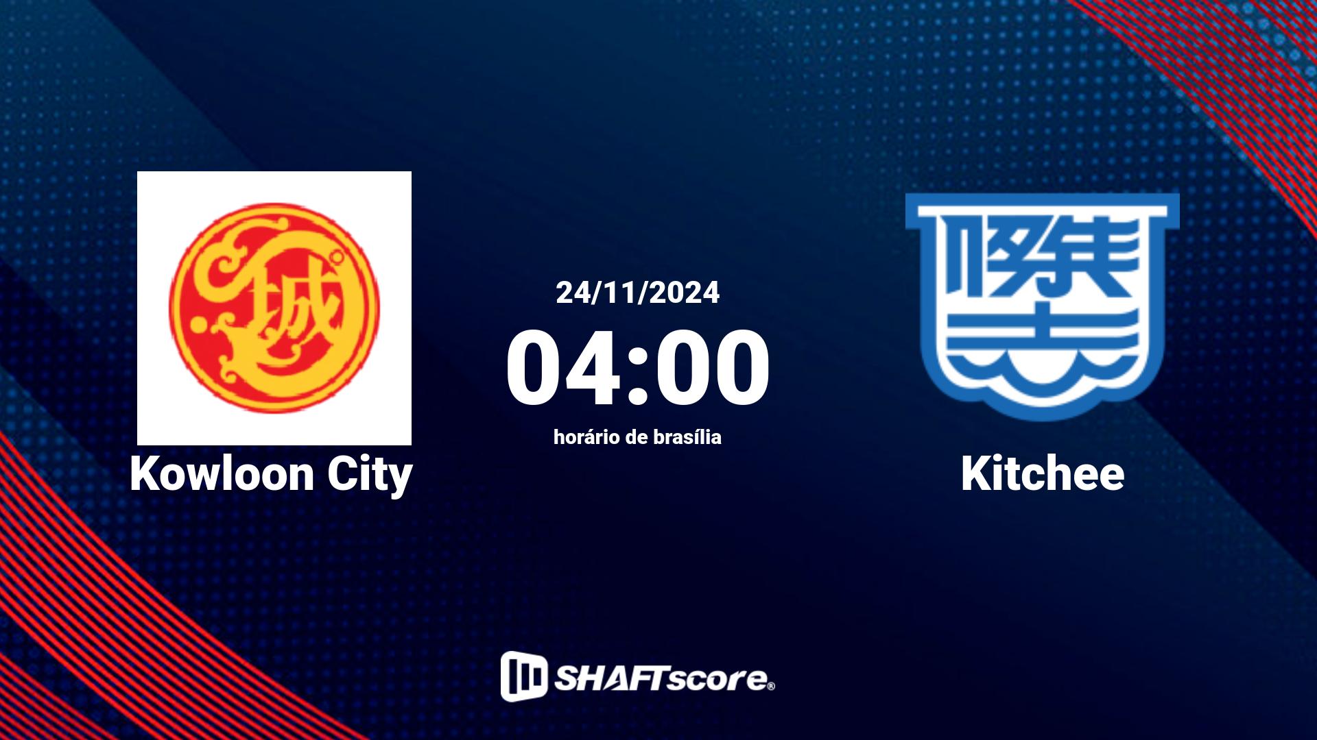 Estatísticas do jogo Kowloon City vs Kitchee 24.11 04:00