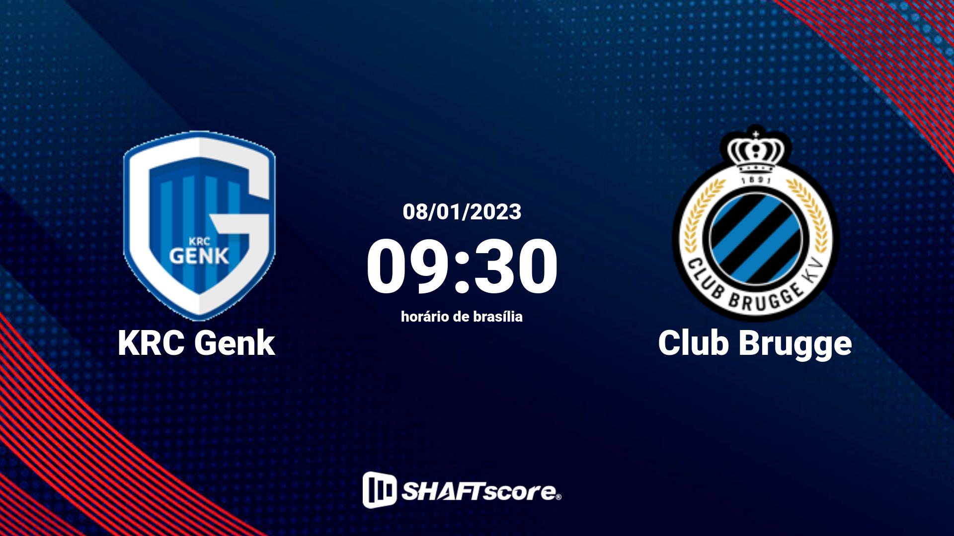 Estatísticas do jogo KRC Genk vs Club Brugge 08.01 09:30