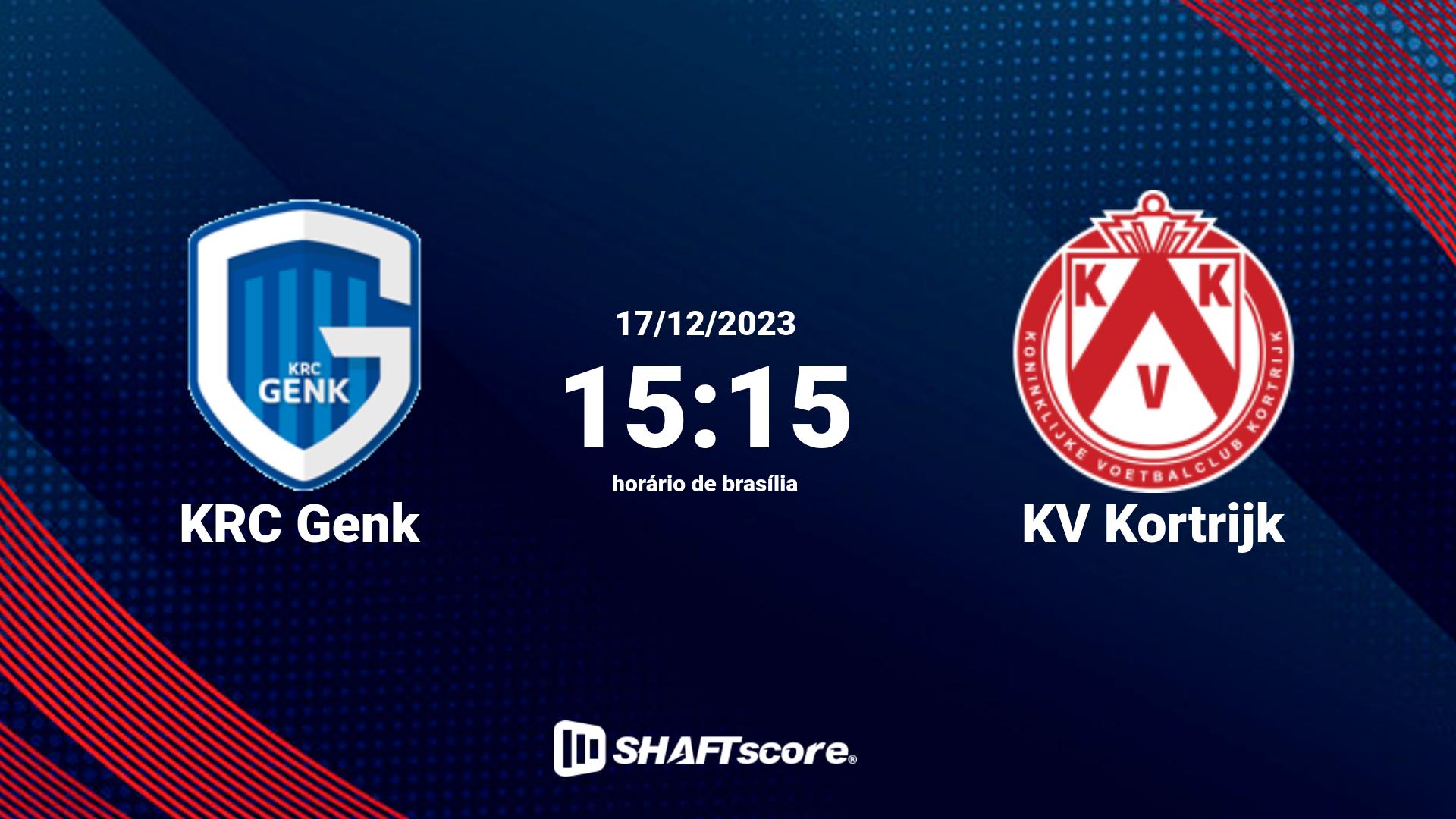 Estatísticas do jogo KRC Genk vs KV Kortrijk 17.12 15:15