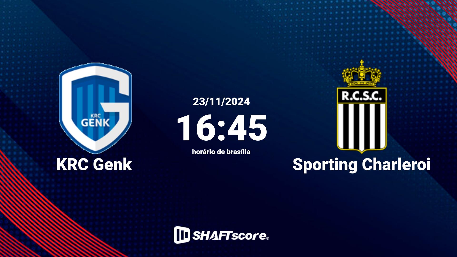 Estatísticas do jogo KRC Genk vs Sporting Charleroi 23.11 16:45