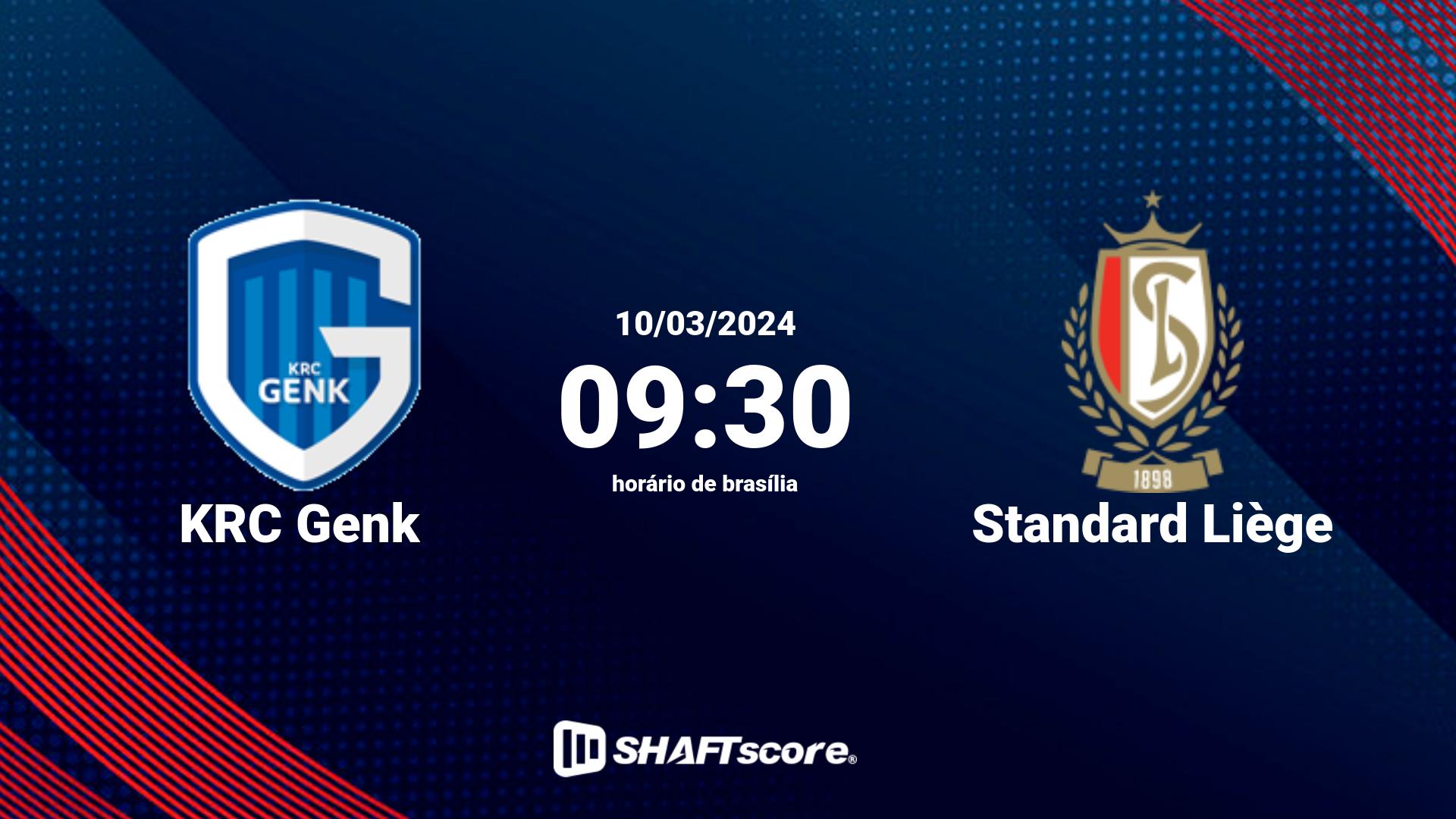 Estatísticas do jogo KRC Genk vs Standard Liège 10.03 09:30