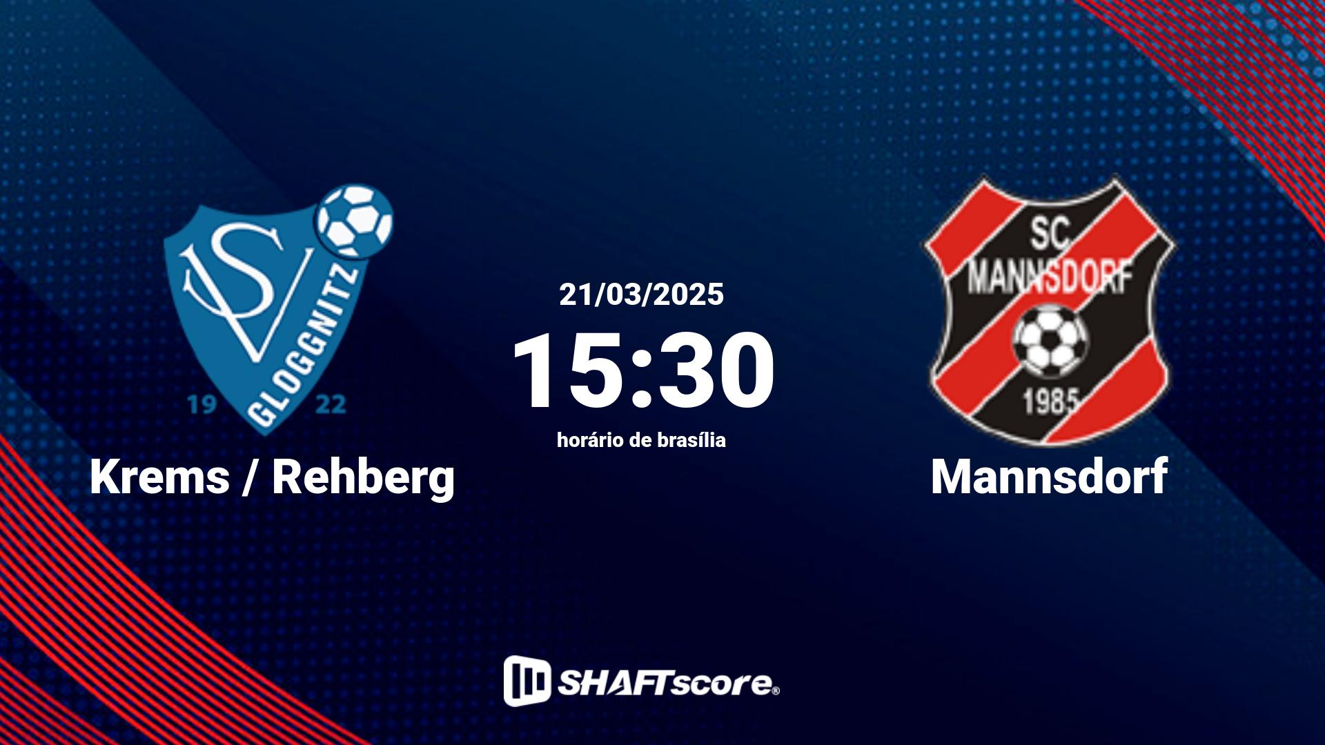 Estatísticas do jogo Krems / Rehberg vs Mannsdorf 21.03 15:30