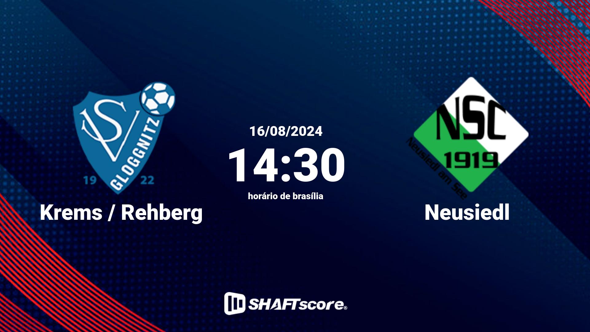 Estatísticas do jogo Krems / Rehberg vs Neusiedl 16.08 14:30