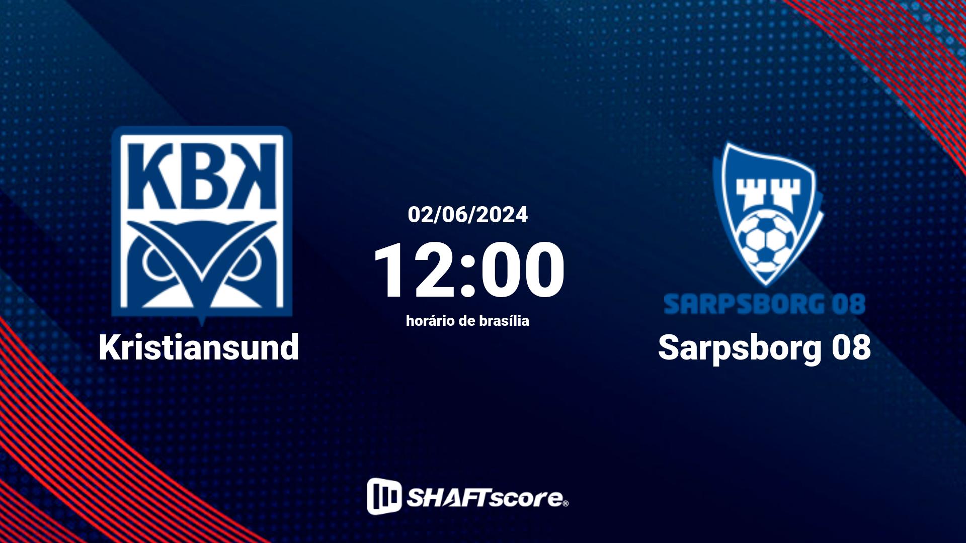 Estatísticas do jogo Kristiansund vs Sarpsborg 08 02.06 12:00