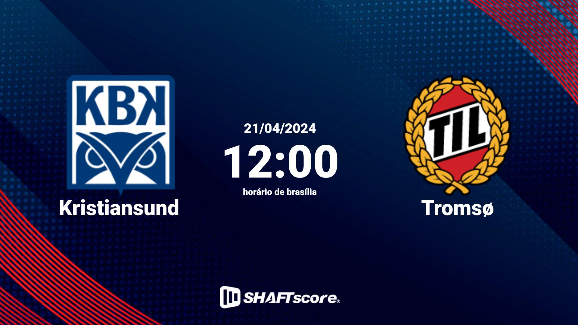 Estatísticas do jogo Kristiansund vs Tromsø 21.04 12:00