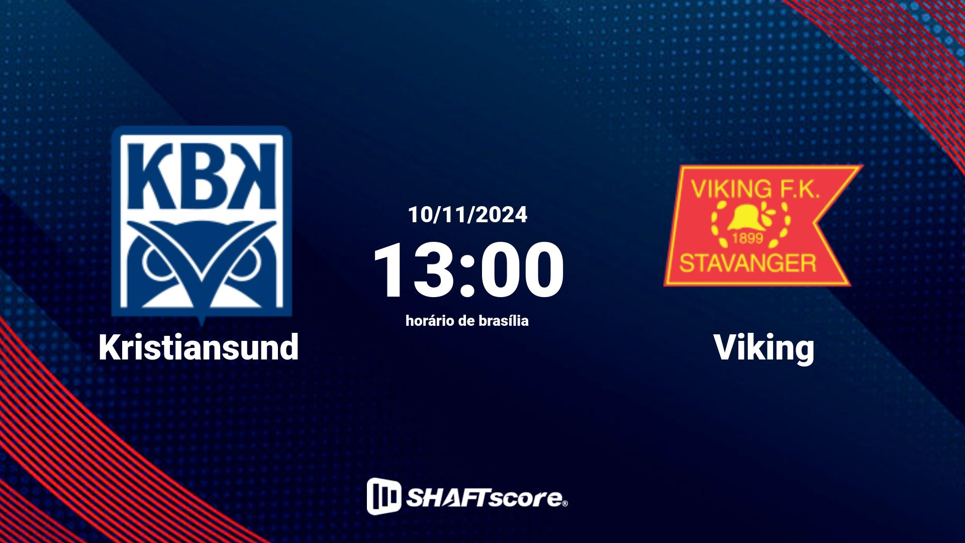 Estatísticas do jogo Kristiansund vs Viking 10.11 13:00