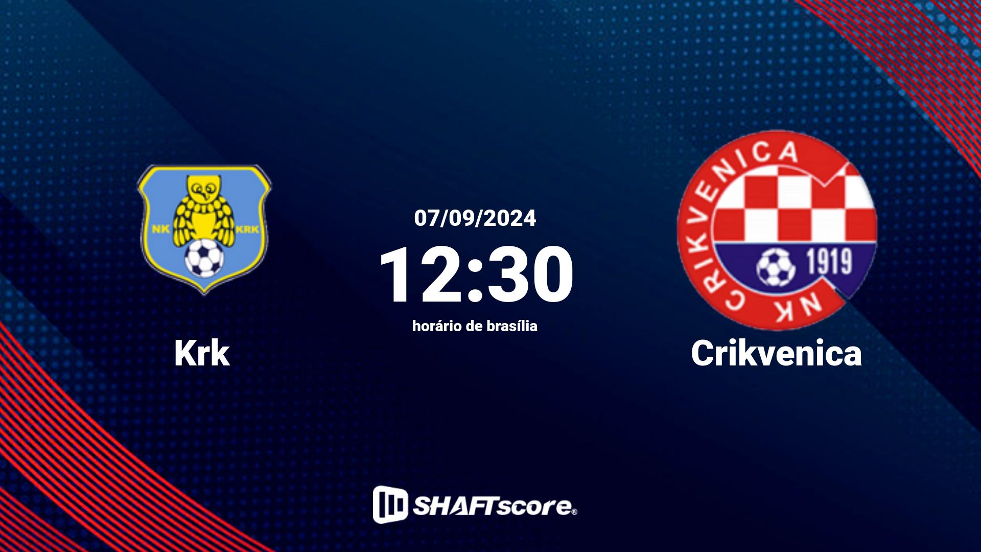 Estatísticas do jogo Krk vs Crikvenica 07.09 12:30