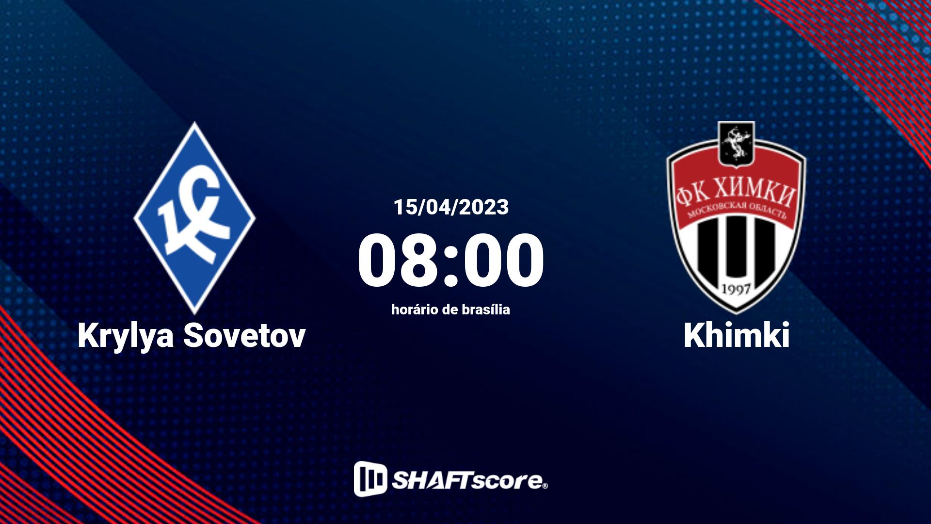 Estatísticas do jogo Krylya Sovetov vs Khimki 15.04 08:00