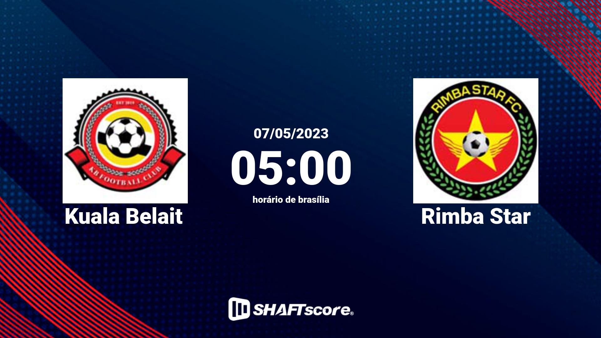 Estatísticas do jogo Kuala Belait vs Rimba Star 07.05 05:00