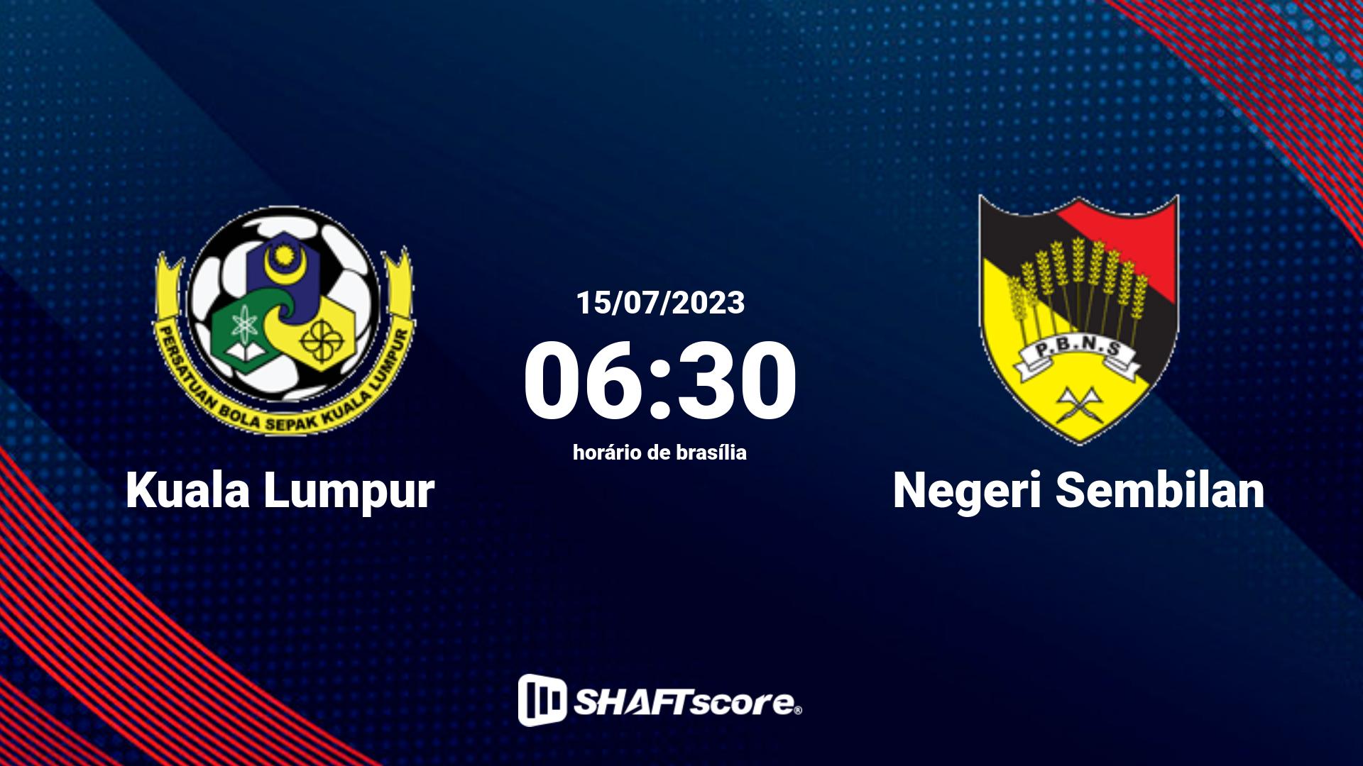 Estatísticas do jogo Kuala Lumpur vs Negeri Sembilan 15.07 06:30