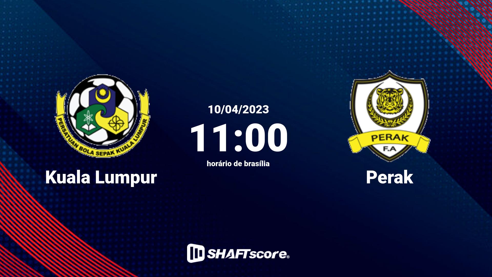 Estatísticas do jogo Kuala Lumpur vs Perak 10.04 11:00