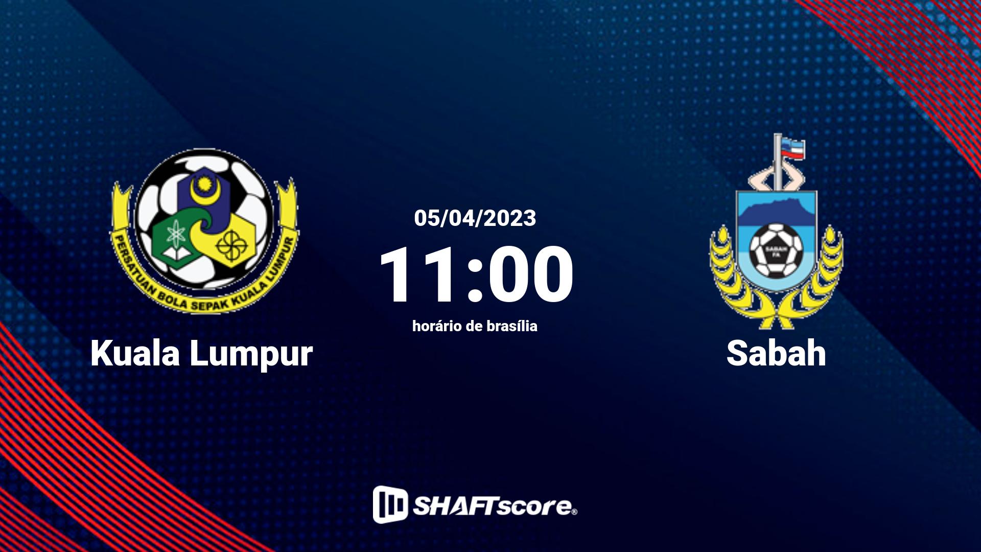 Estatísticas do jogo Kuala Lumpur vs Sabah 05.04 11:00