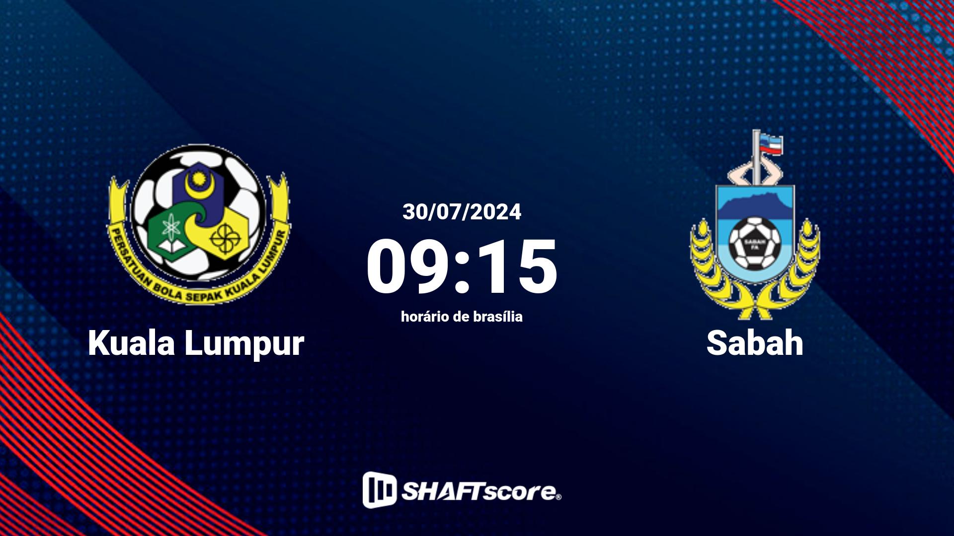 Estatísticas do jogo Kuala Lumpur vs Sabah 30.07 09:15