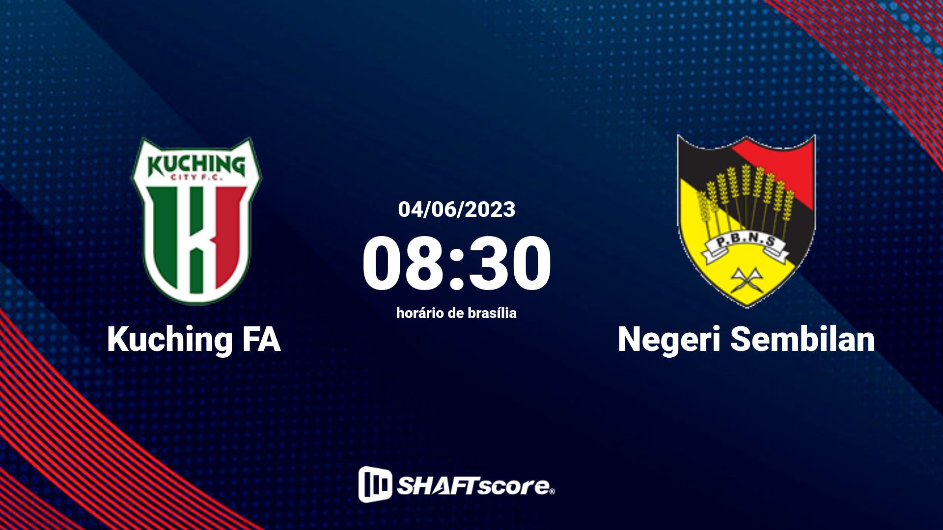 Estatísticas do jogo Kuching FA vs Negeri Sembilan 04.06 08:30