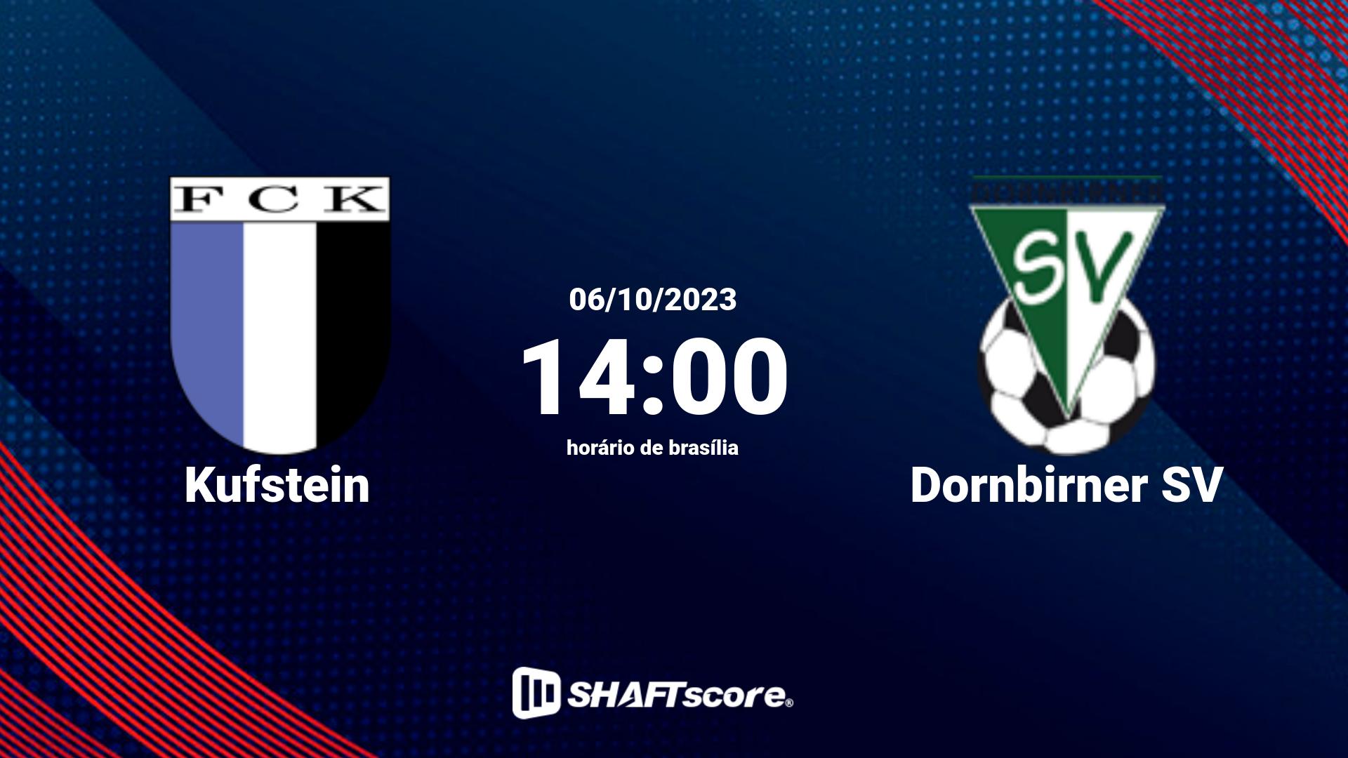 Estatísticas do jogo Kufstein vs Dornbirner SV 06.10 14:00