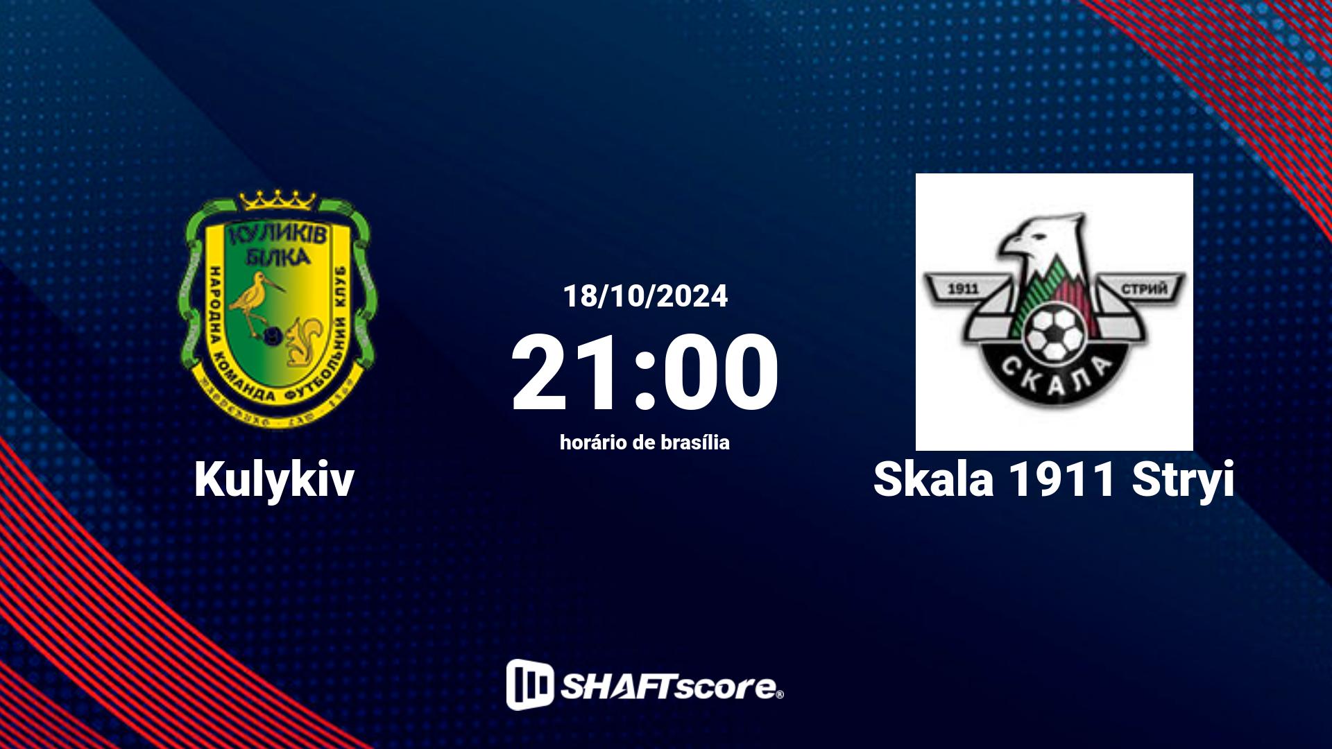 Estatísticas do jogo Kulykiv vs Skala 1911 Stryi 18.10 21:00