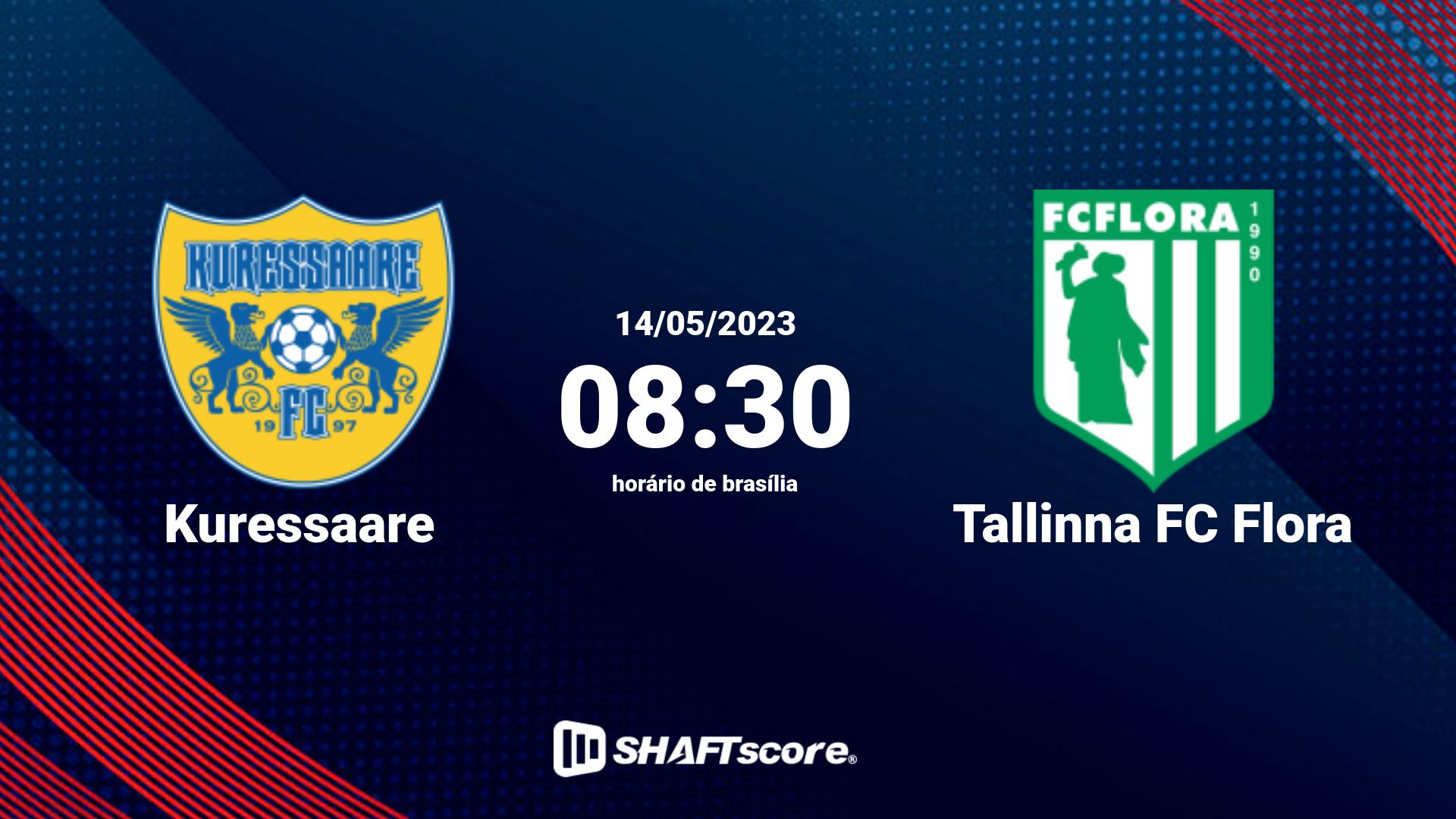 Estatísticas do jogo Kuressaare vs Tallinna FC Flora 14.05 08:30