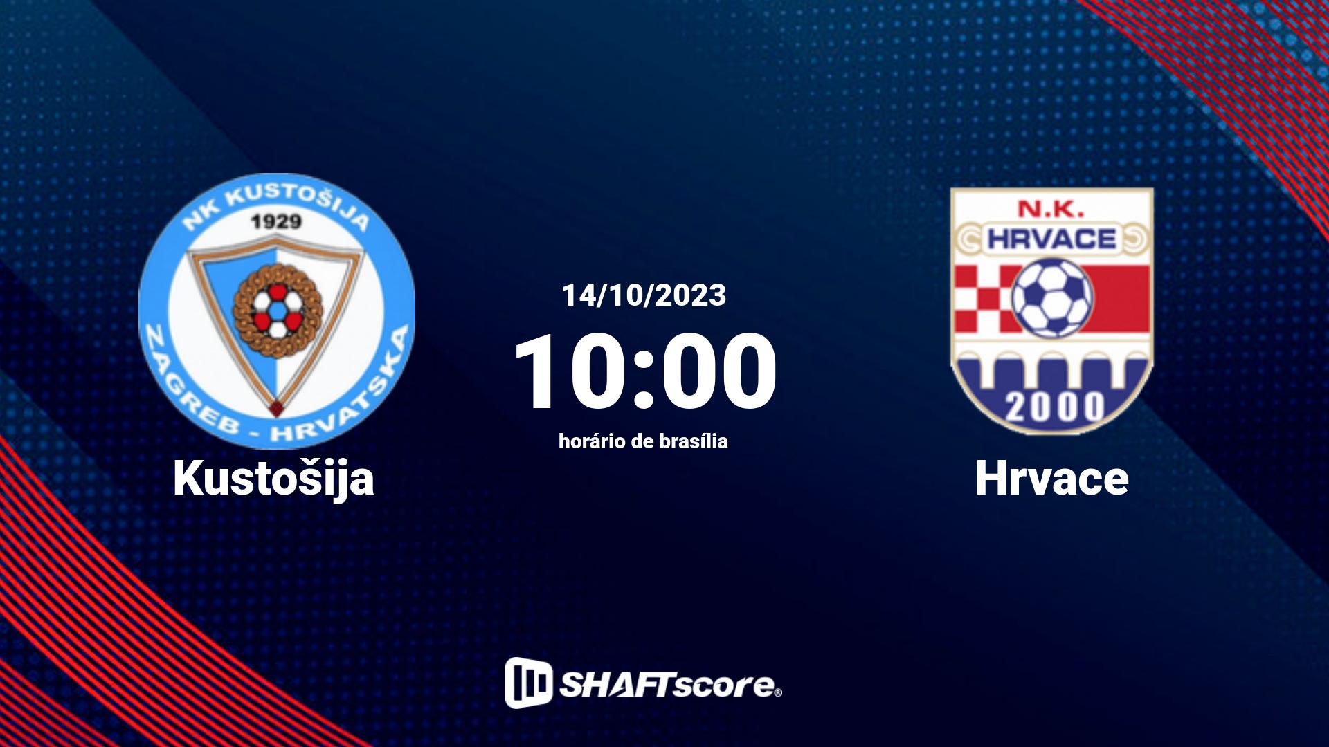 Estatísticas do jogo Kustošija vs Hrvace 14.10 10:00