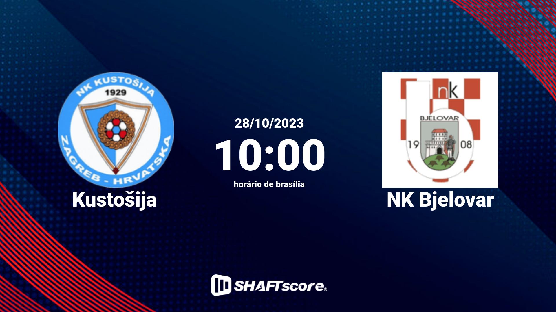 Estatísticas do jogo Kustošija vs NK Bjelovar 28.10 10:00