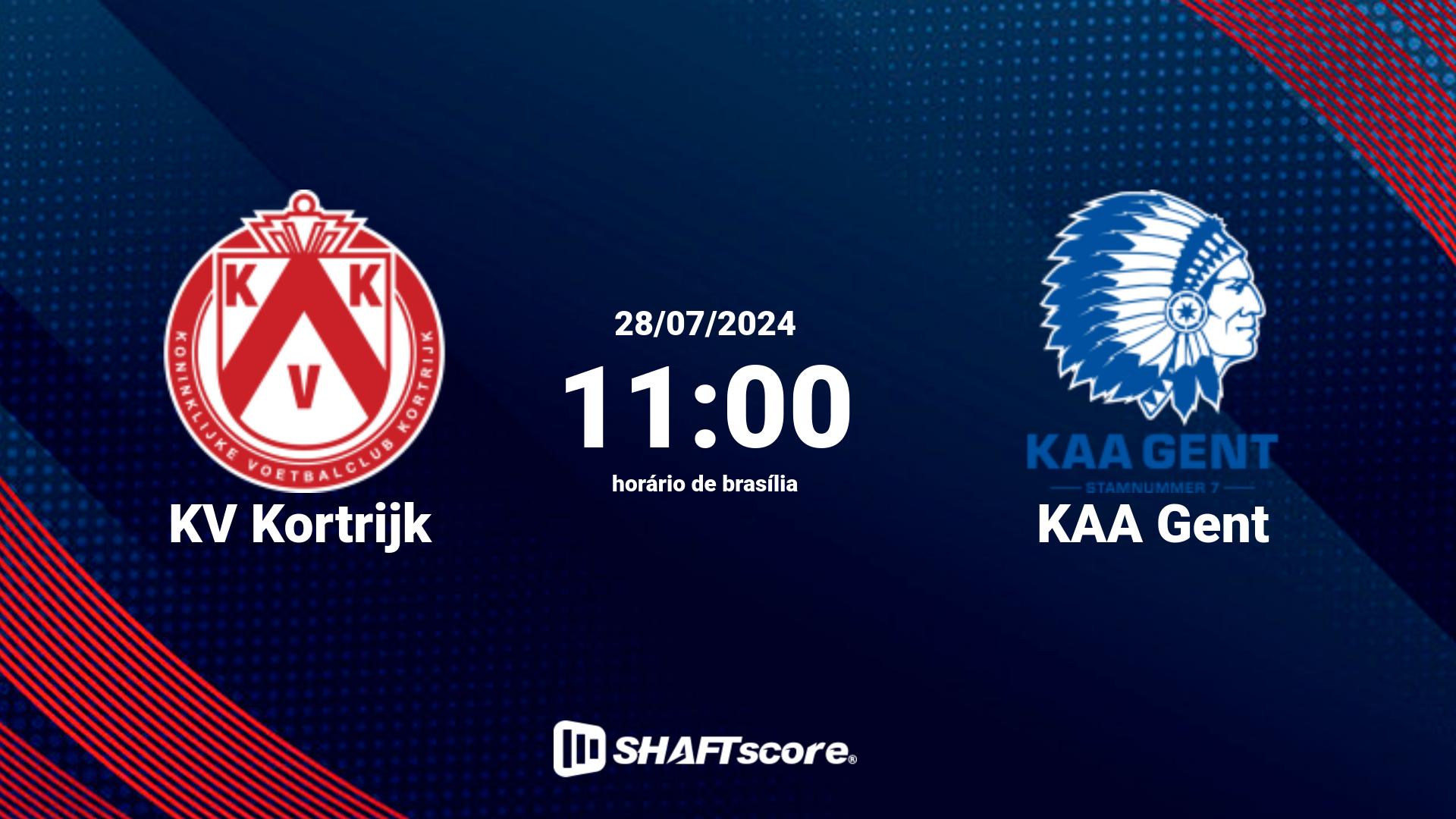 Estatísticas do jogo KV Kortrijk vs KAA Gent 28.07 11:00