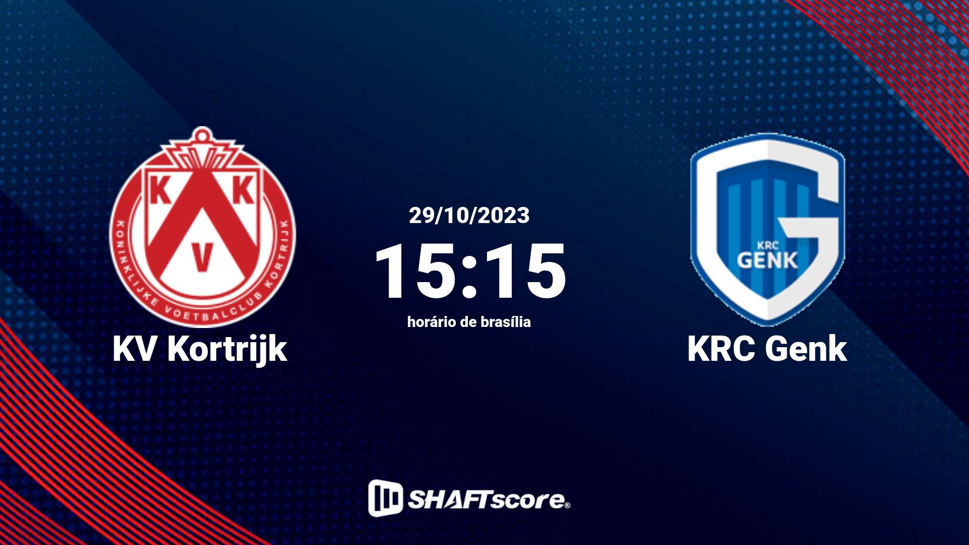 Estatísticas do jogo KV Kortrijk vs KRC Genk 29.10 15:15