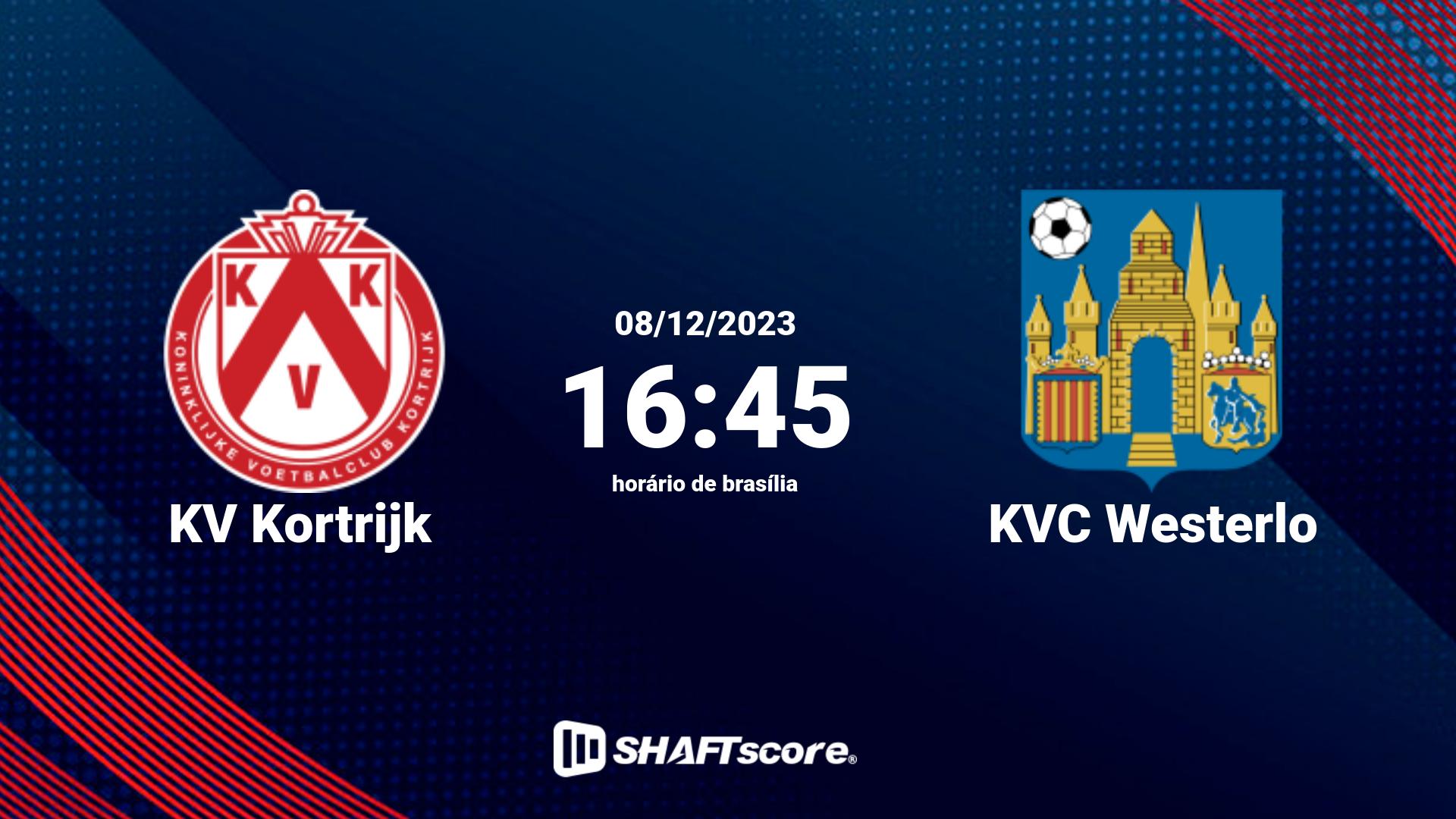 Estatísticas do jogo KV Kortrijk vs KVC Westerlo 08.12 16:45