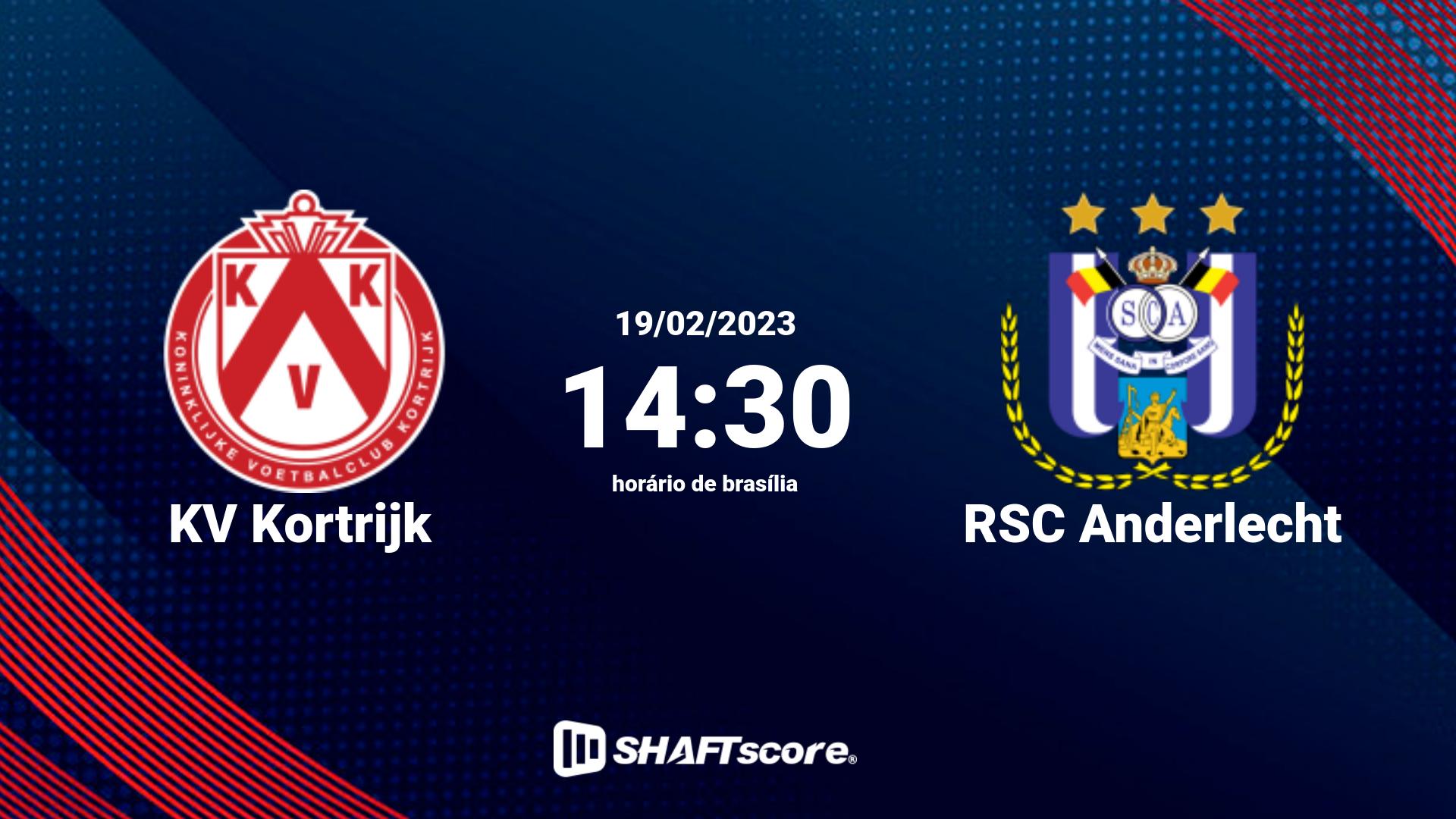 Estatísticas do jogo KV Kortrijk vs RSC Anderlecht 19.02 14:30