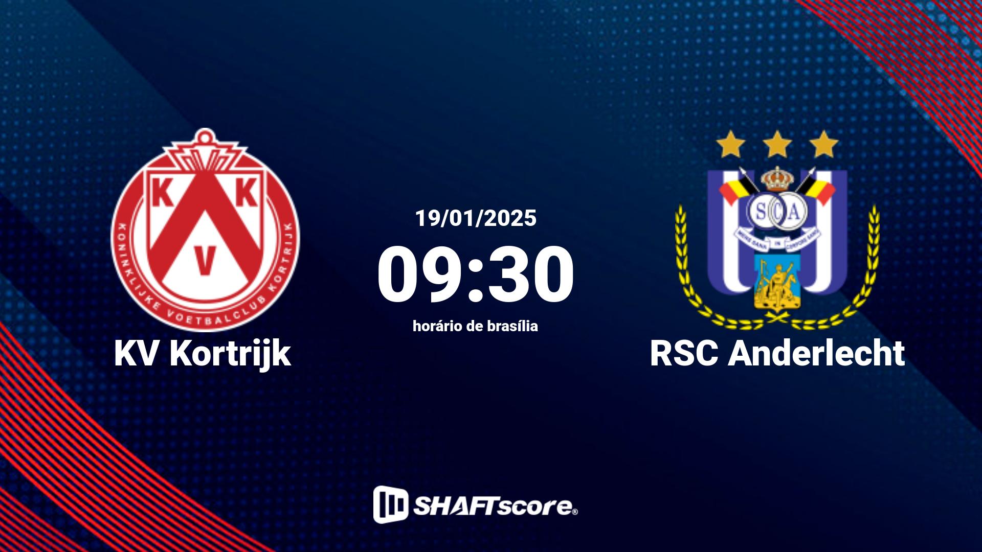 Estatísticas do jogo KV Kortrijk vs RSC Anderlecht 19.01 09:30