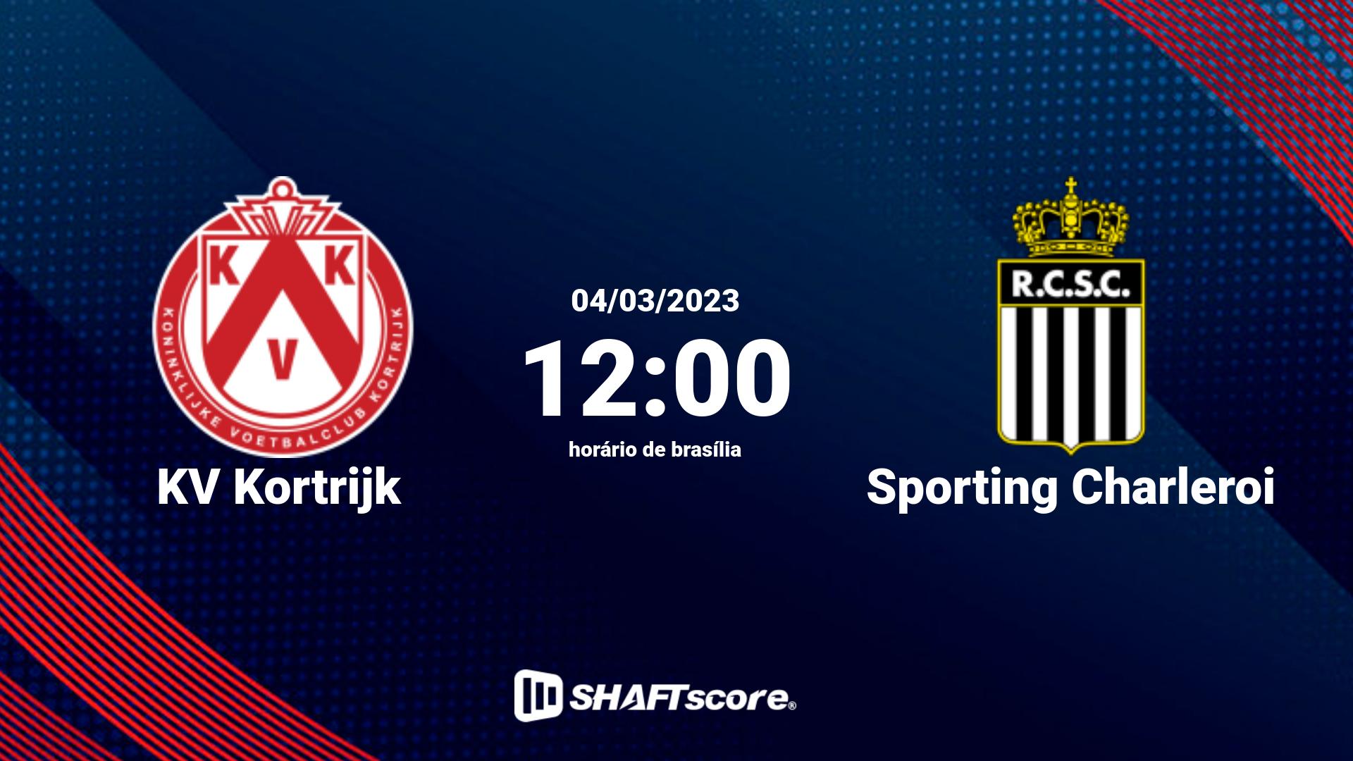 Estatísticas do jogo KV Kortrijk vs Sporting Charleroi 04.03 12:00