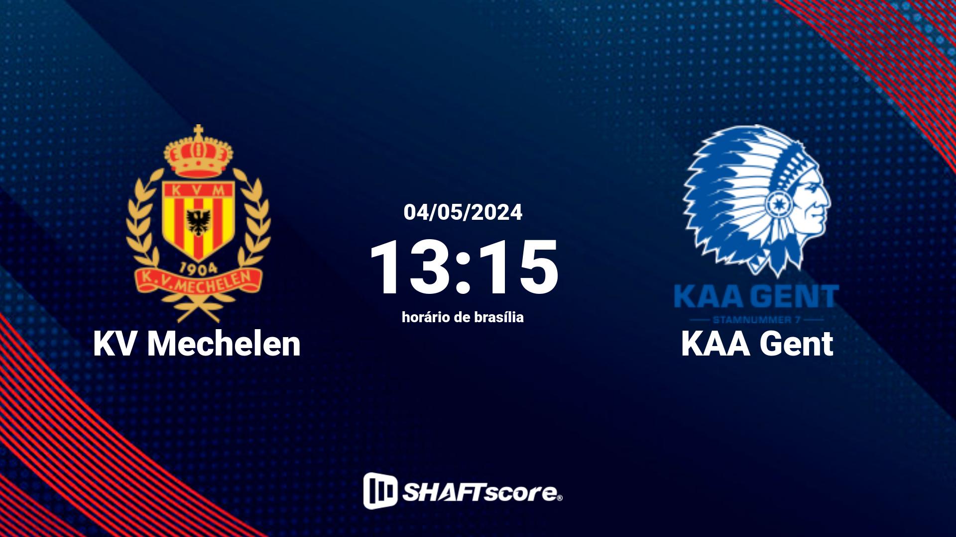 Estatísticas do jogo KV Mechelen vs KAA Gent 04.05 13:15