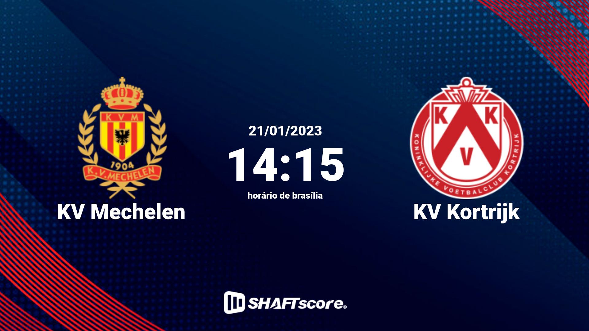 Estatísticas do jogo KV Mechelen vs KV Kortrijk 21.01 14:15