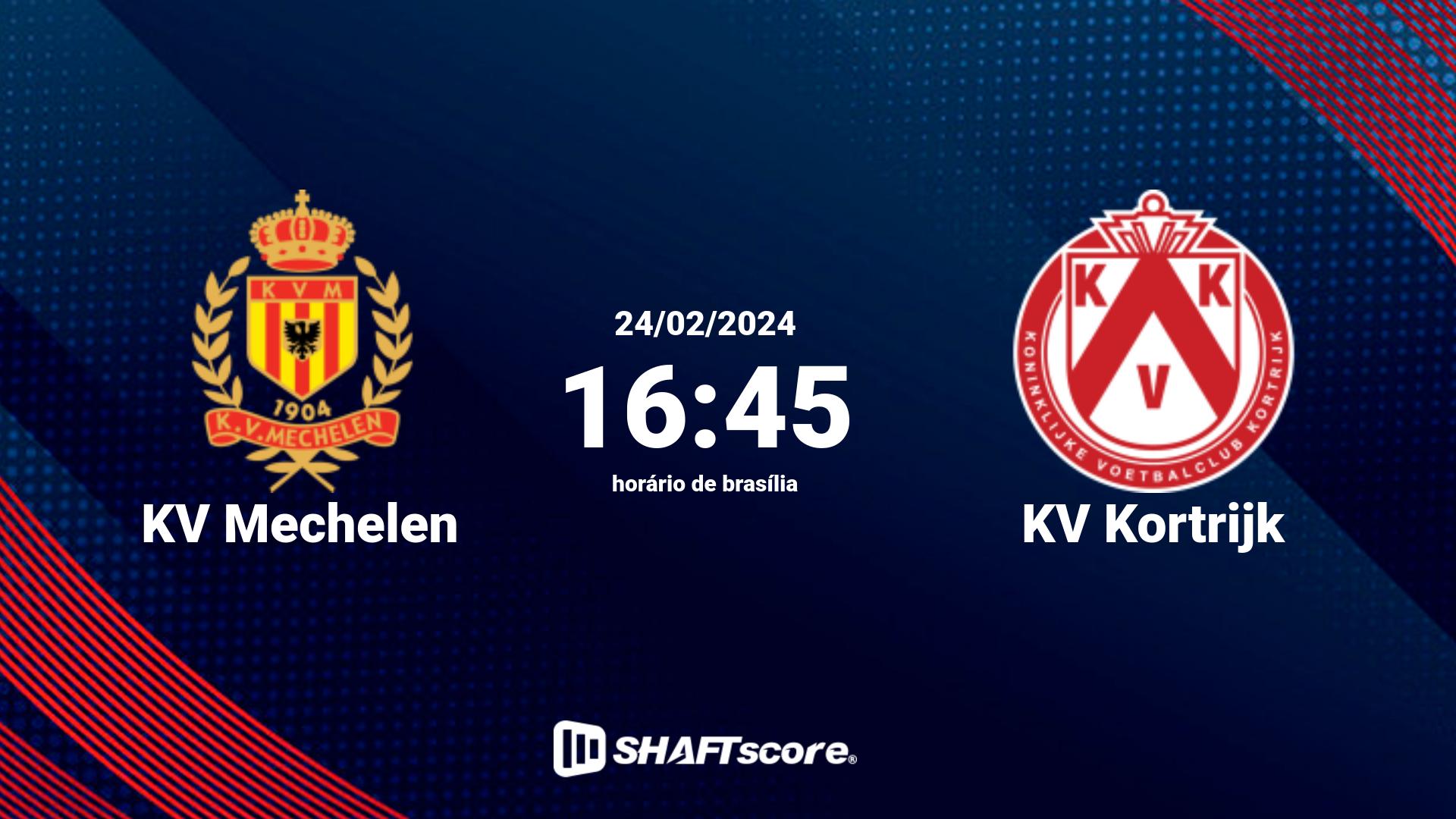 Estatísticas do jogo KV Mechelen vs KV Kortrijk 24.02 16:45