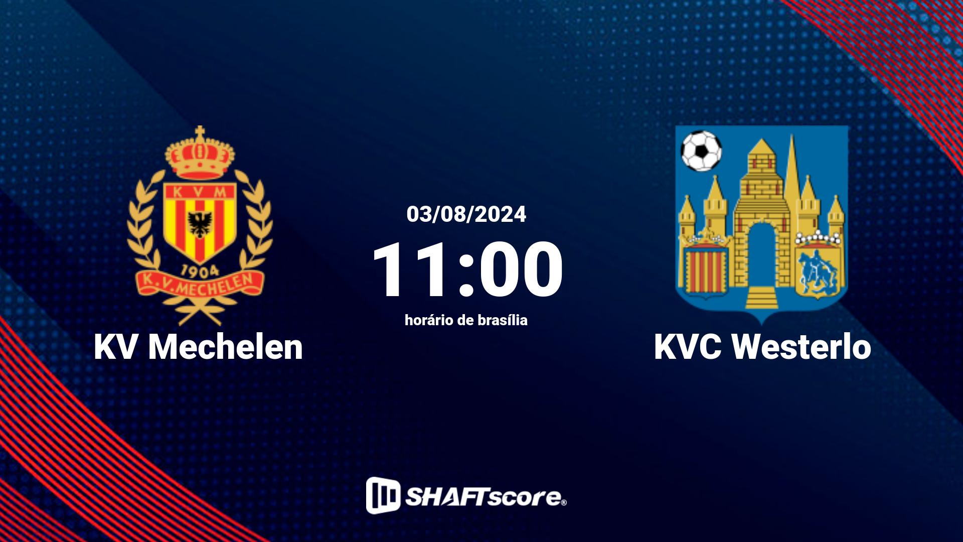 Estatísticas do jogo KV Mechelen vs KVC Westerlo 03.08 11:00