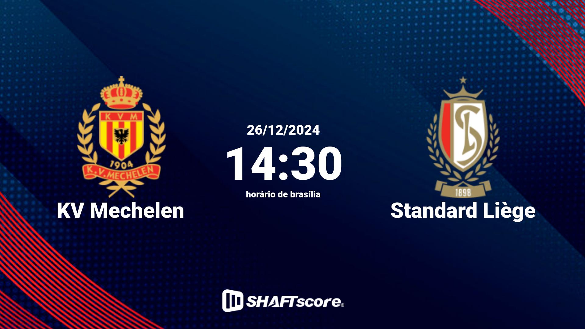 Estatísticas do jogo KV Mechelen vs Standard Liège 26.12 14:30