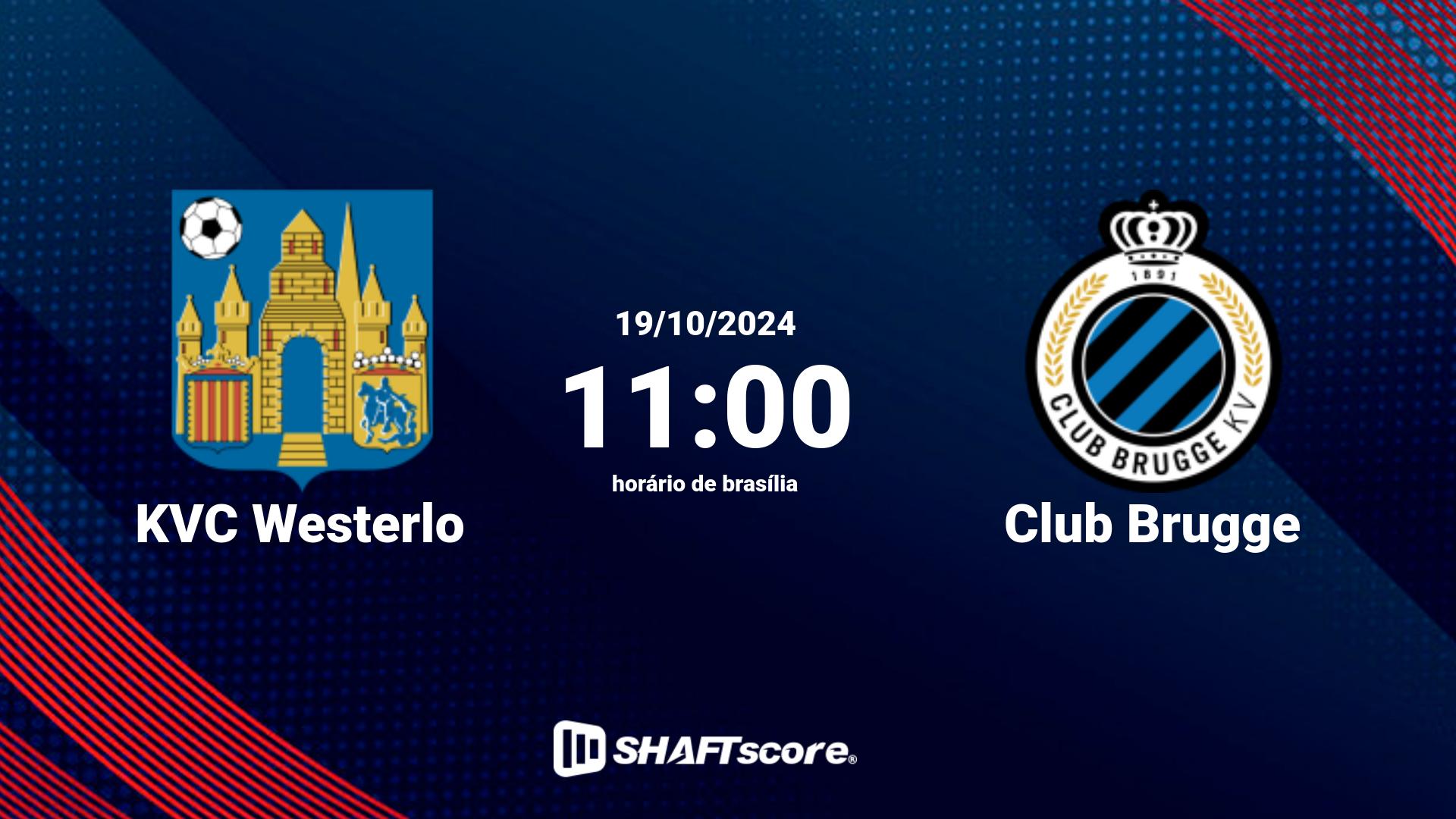 Estatísticas do jogo KVC Westerlo vs Club Brugge 19.10 11:00