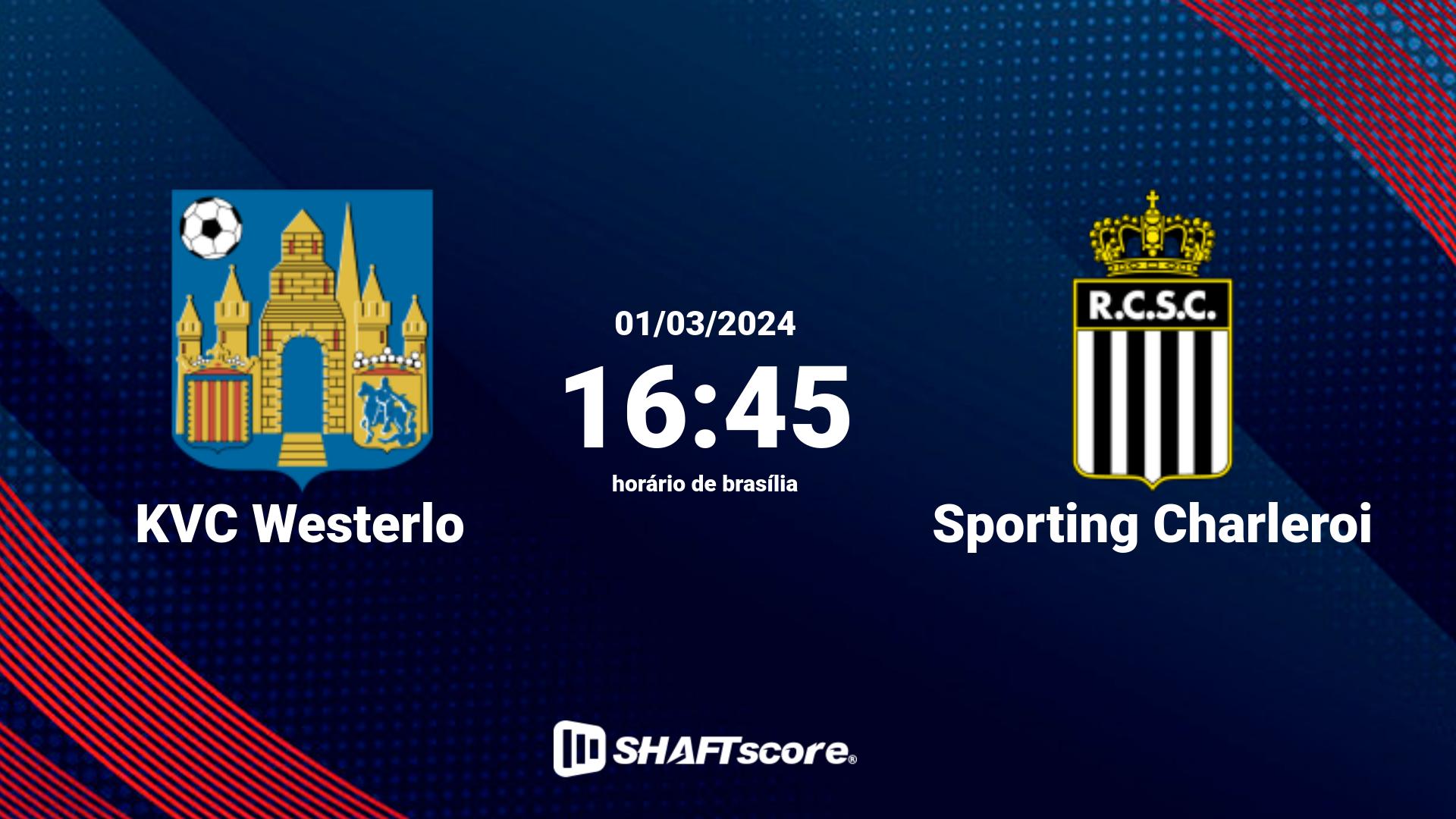 Estatísticas do jogo KVC Westerlo vs Sporting Charleroi 01.03 16:45