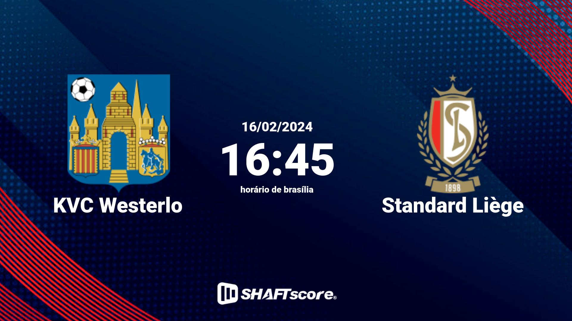 Estatísticas do jogo KVC Westerlo vs Standard Liège 16.02 16:45