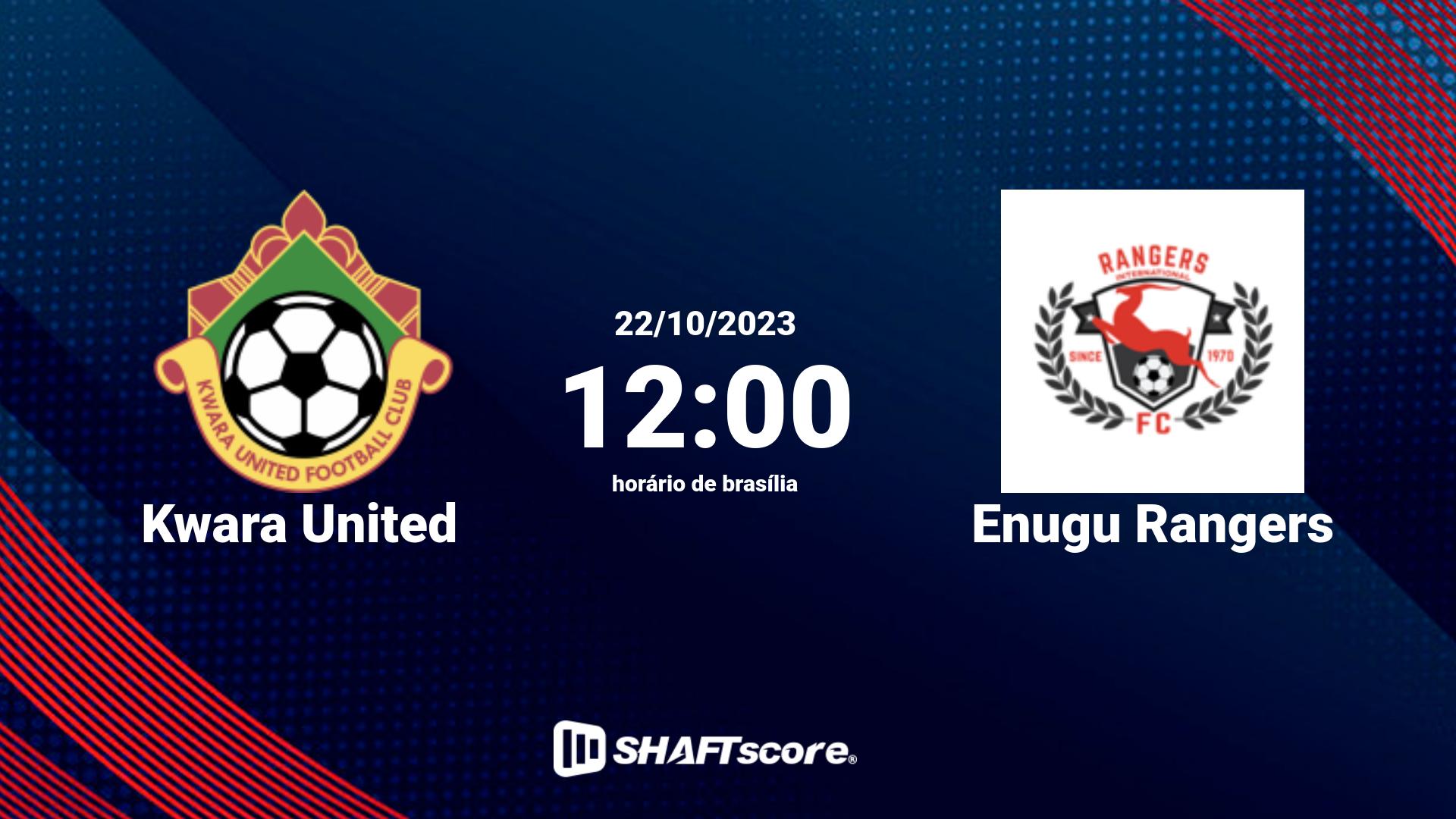 Estatísticas do jogo Kwara United vs Enugu Rangers 22.10 12:00