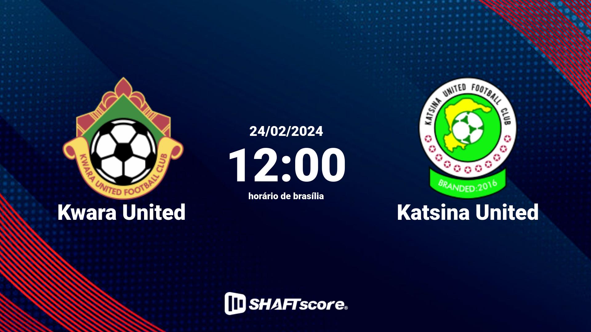 Estatísticas do jogo Kwara United vs Katsina United 24.02 12:00