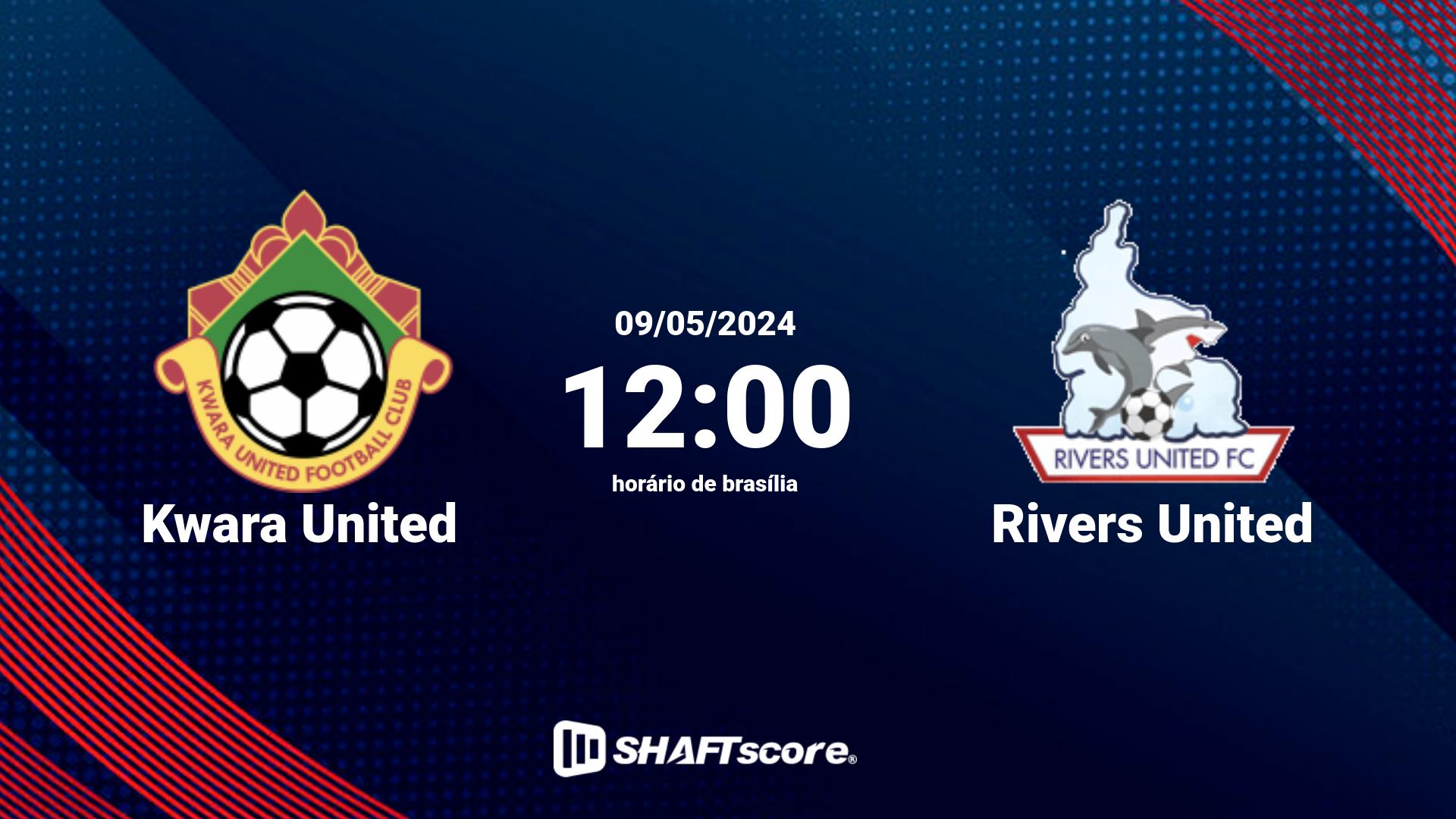 Estatísticas do jogo Kwara United vs Rivers United 09.05 12:00
