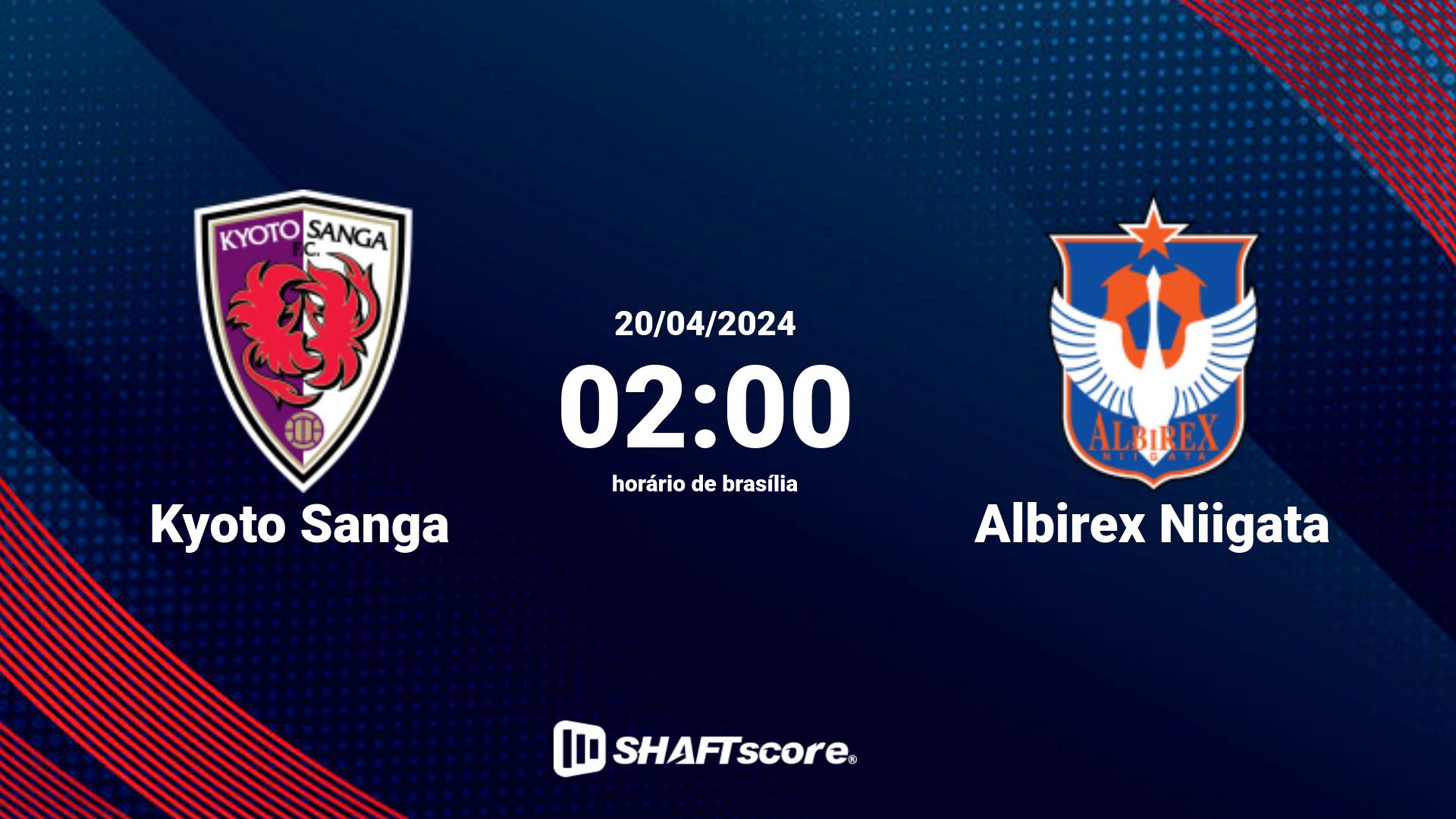 Estatísticas do jogo Kyoto Sanga vs Albirex Niigata 20.04 02:00