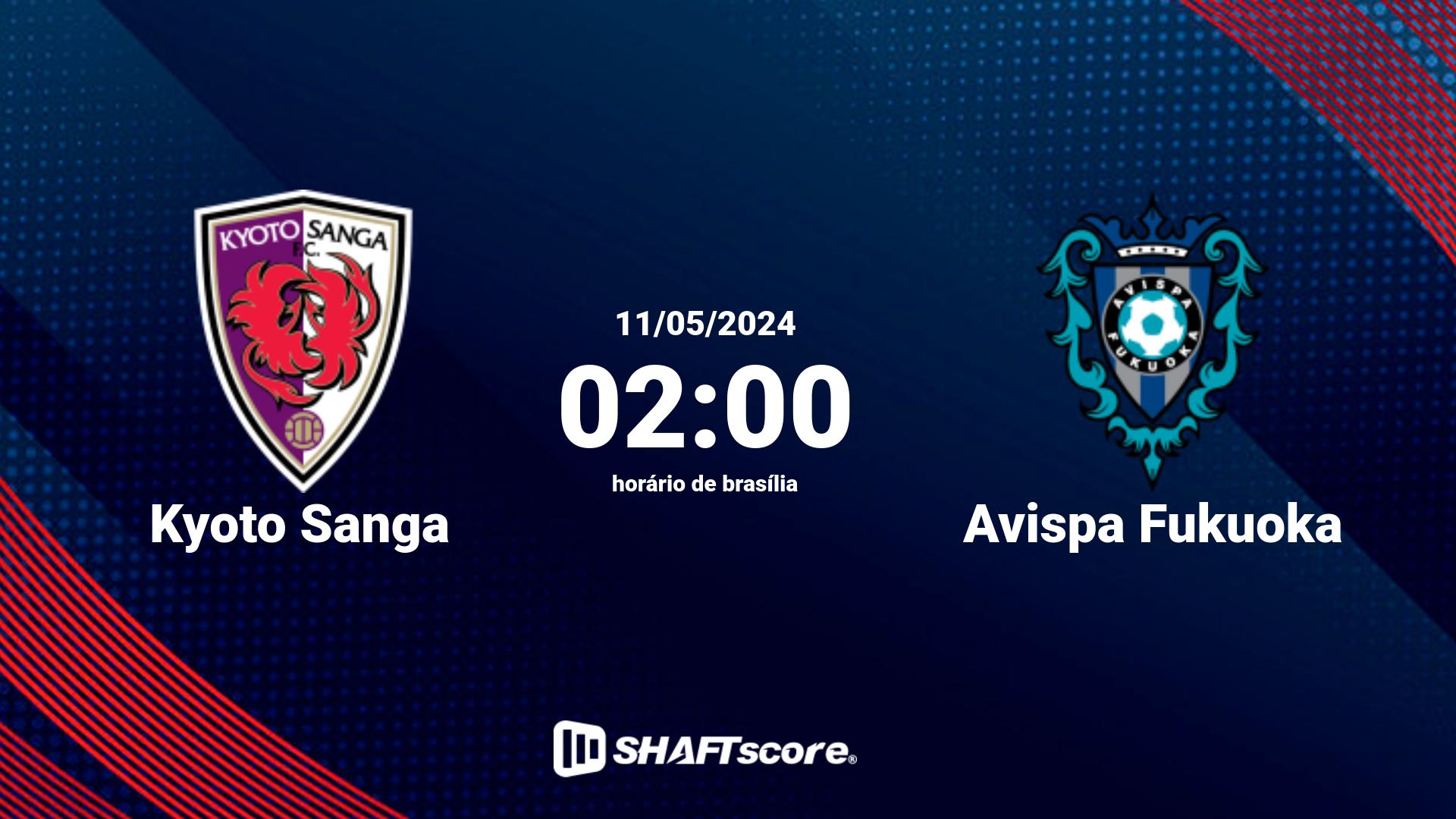 Estatísticas do jogo Kyoto Sanga vs Avispa Fukuoka 11.05 02:00